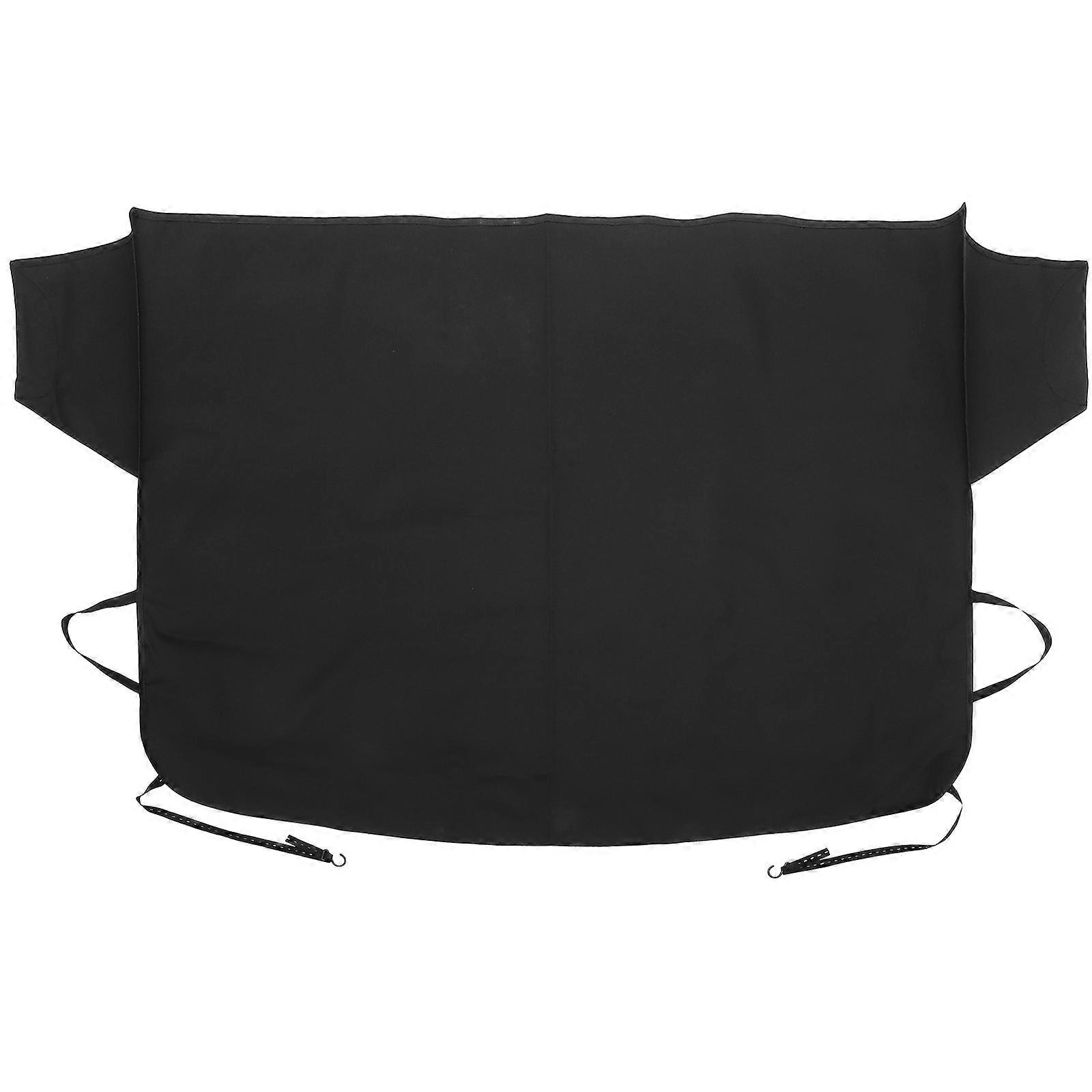 Oxford Cloth Car Windshield Cover with Soft Bottom   Multifunctional Snow Frost Sunshade Protector for Year Round Windshield Protection   Fits Small