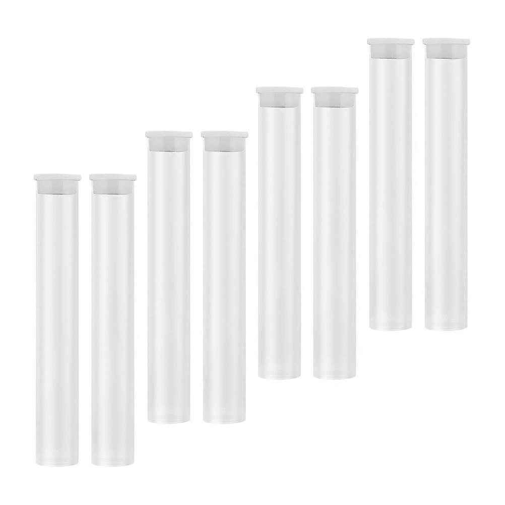 Incense Container Transparent Tubes Moisture Proof Practical Design Travel 8Pcs