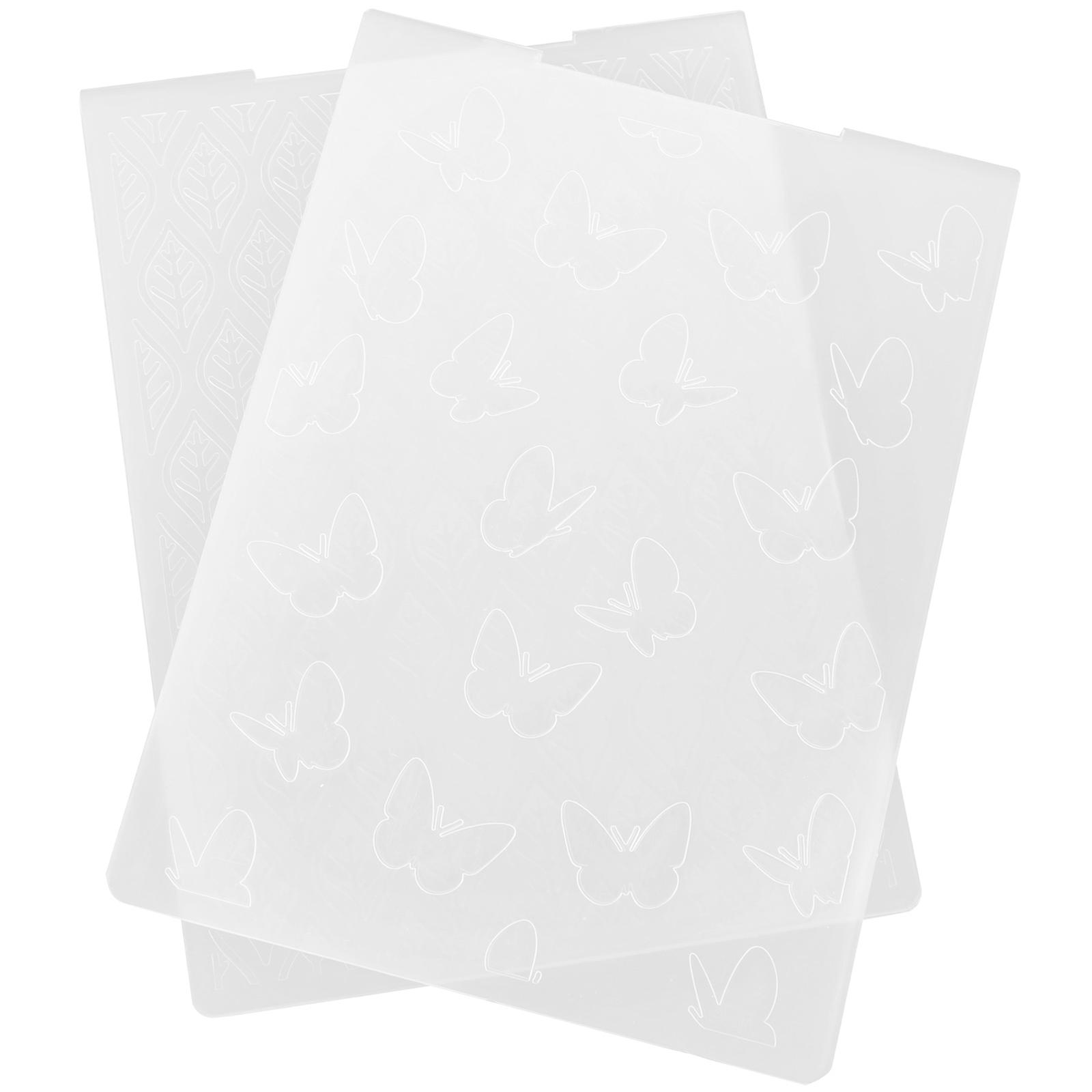 Plastic Embossing Folders Diy Scrapbooking Card Making Tools Greeting Card Tools Rectangular Shape 14.5X10.6cm 2Pcs