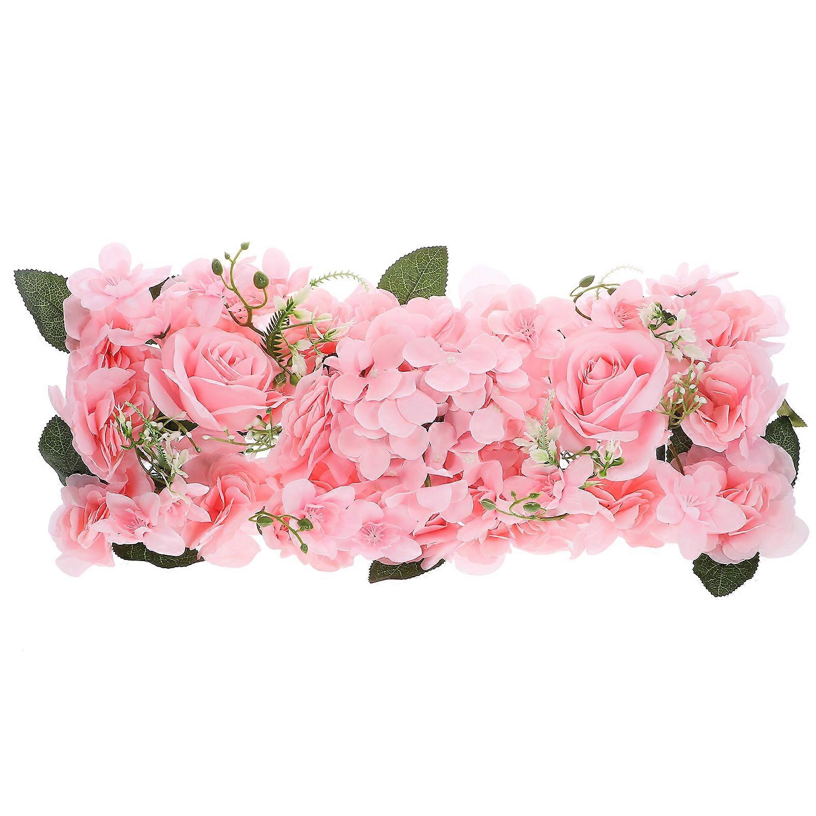 Artificial Flower Wall Background Rose Shape Realistic Design Event Decor 1Set