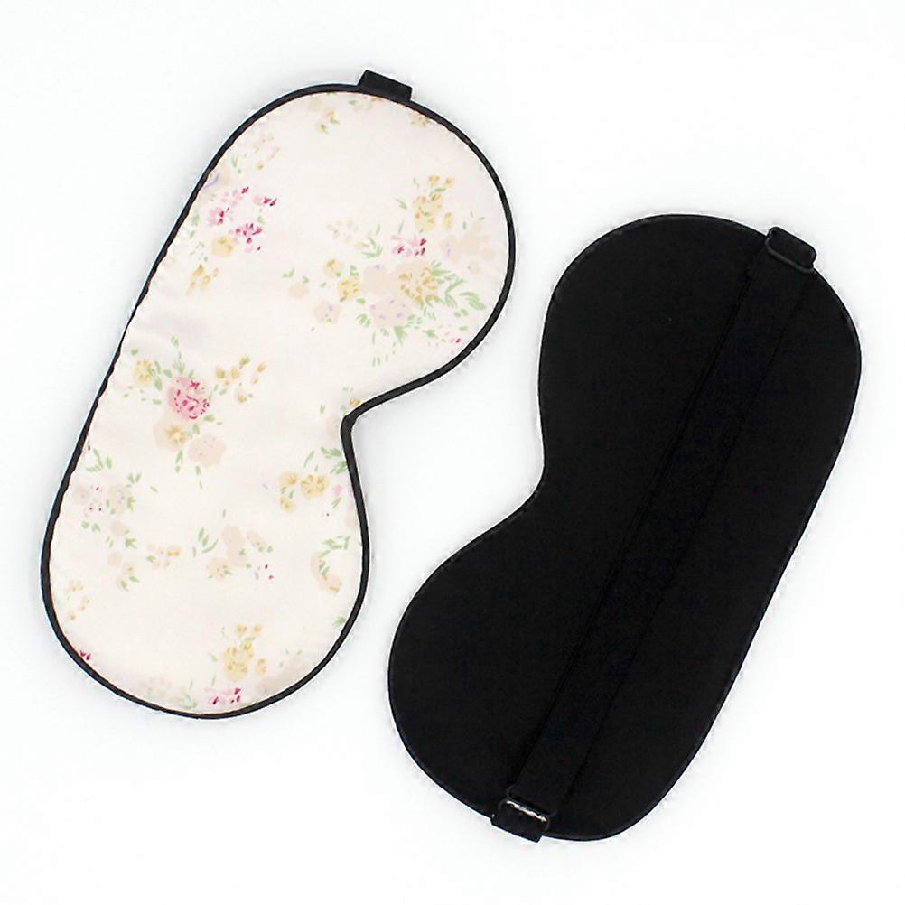 Light Blocking Eye Shade Cover Beige Silk Sleep Mask For People Who Need Darkness To Sleep 1Pack