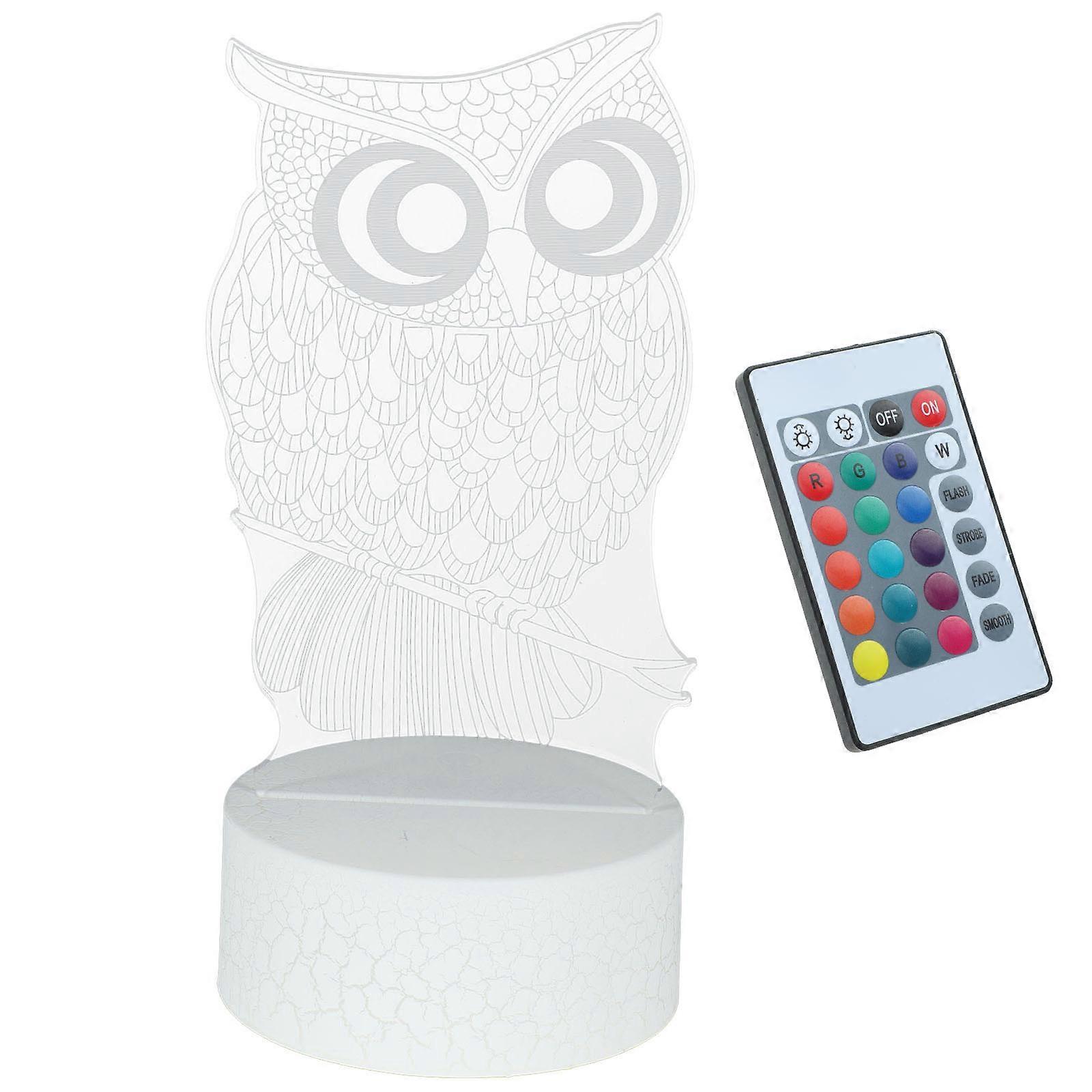 Nightlight Cute Owl Bedside Light for 3D Technology 1 Set