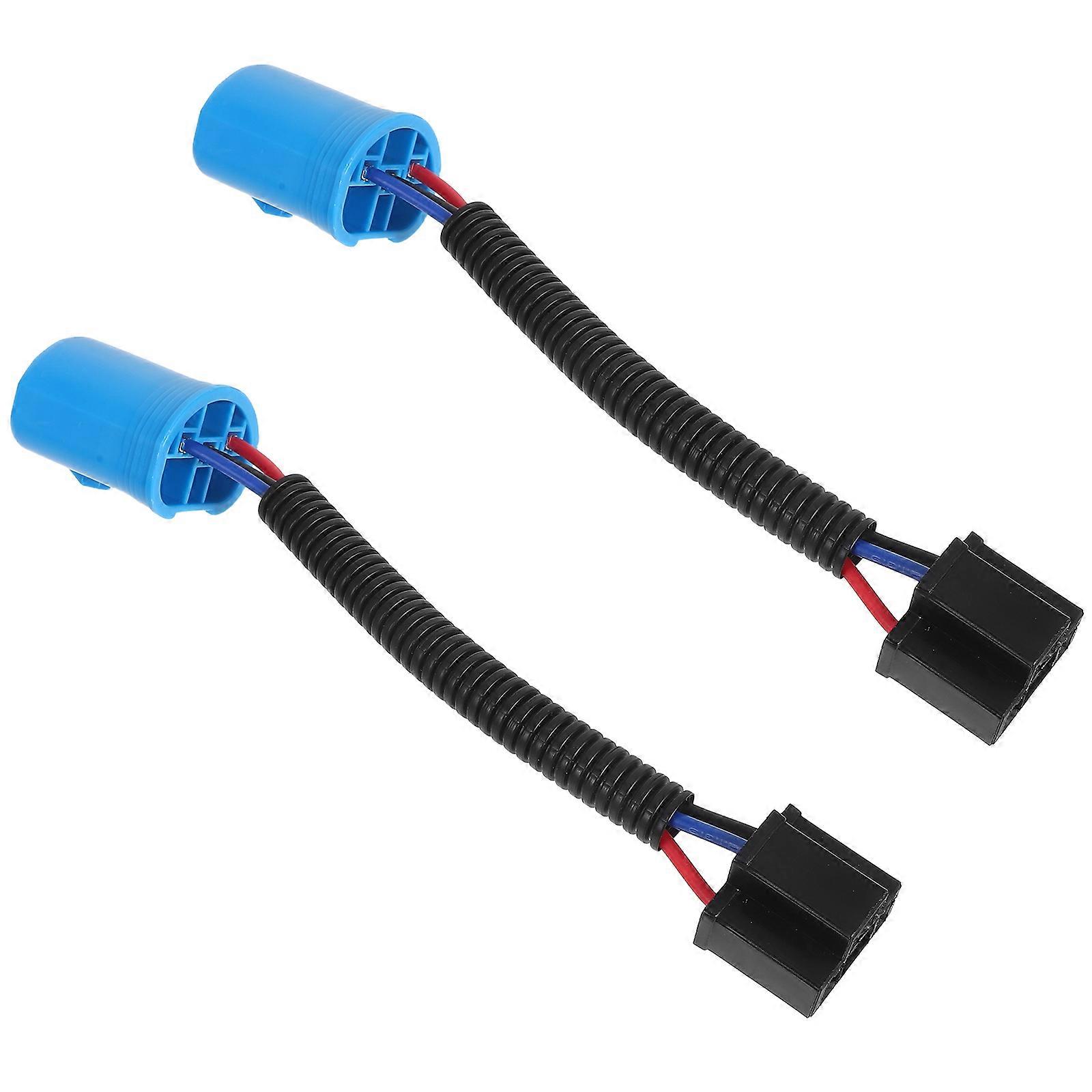 Connector Plug Wire Harness Car Headlight Conversion Adapter For Driving Safety Plastic Compact 2Pcs
