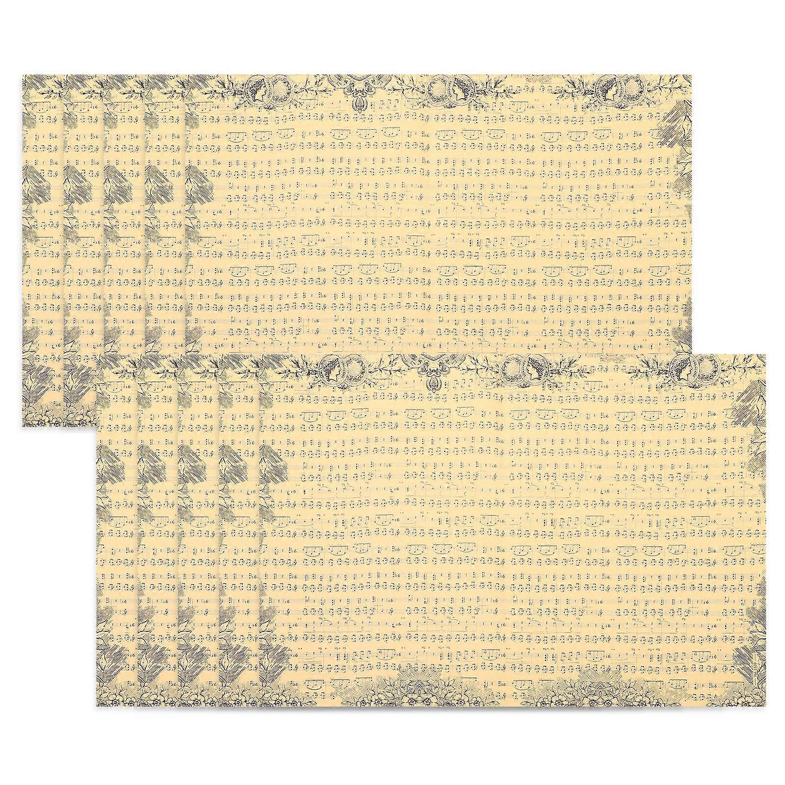 Floral Wrapping Paper Sheet Music Design For Valentine's Day present Wrapping Craft Enthusiasts 27.51X19.65IN 20 Sheets