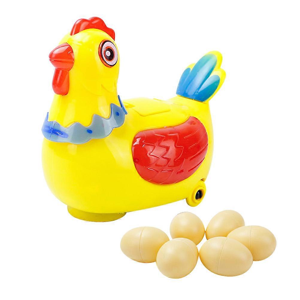Egg Laying Chicken Toy Creative Walking Hen Lay Egg Toy for Kids Child with 3Pcs Egg Without Battery Random Color Indoor Play