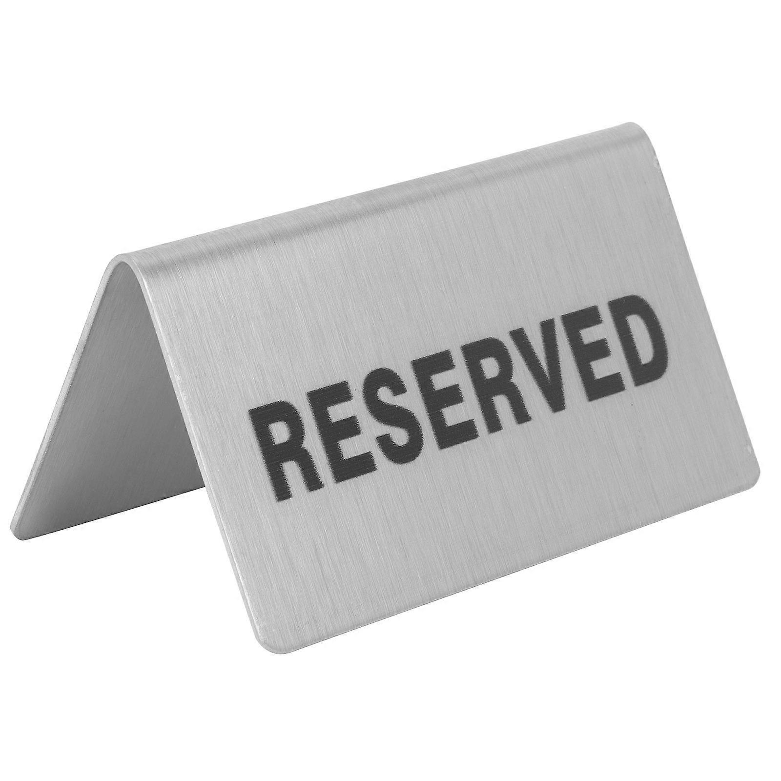 Silver Stainless Steel Reserved Card for Party Use 1Pcs Elegant Table Sign