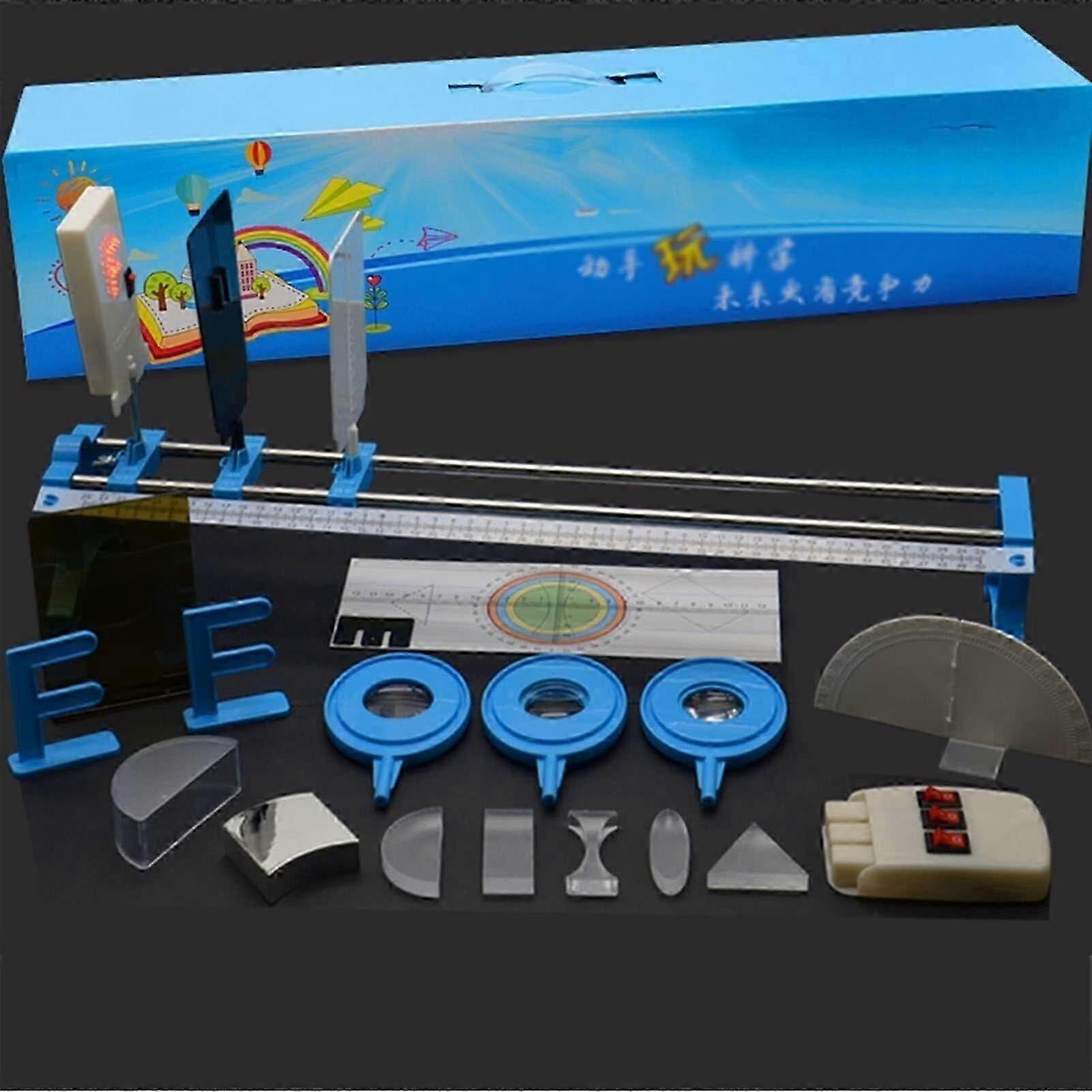 Optical Experiment Box Physical Optical Learning Instruments Optical Experiment Kit Optical Bench Optical Glass Concaveconvex Lens,