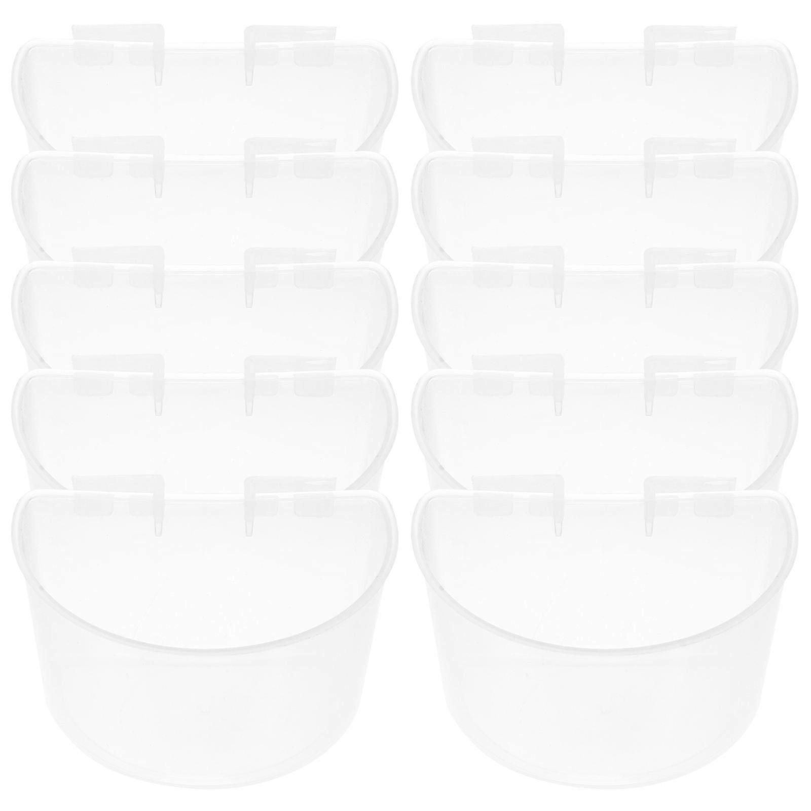 Transparent Bird Feeder Dispenser with PP Material for Feeding Use 10 Pcs