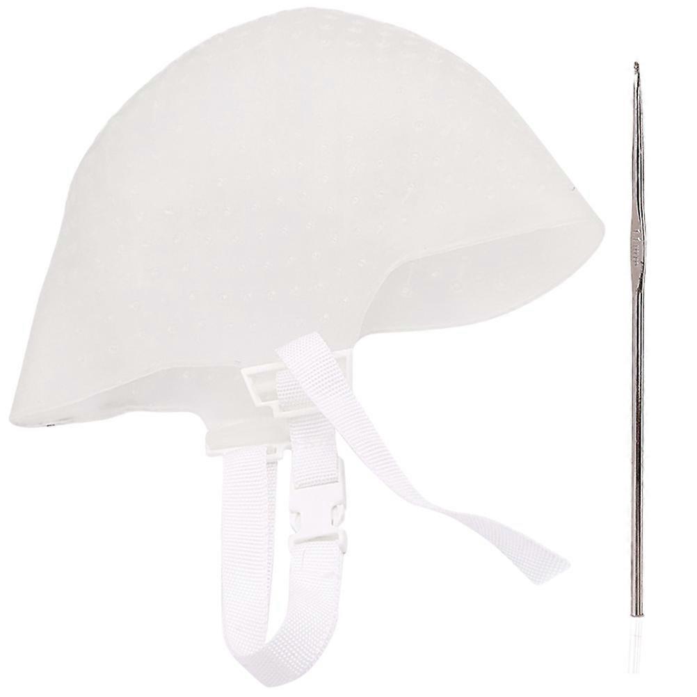 Silicone Highlighting Hair Cap Round With Small Circles For Diy Users In Hair Coloring Sessions 2Sets