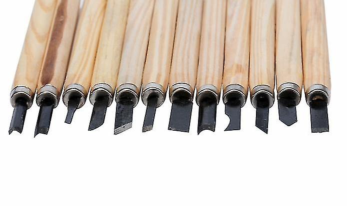 12pcs Wood Carving Hand Chisel Woodworking Tool Set Woodworkers Gouges