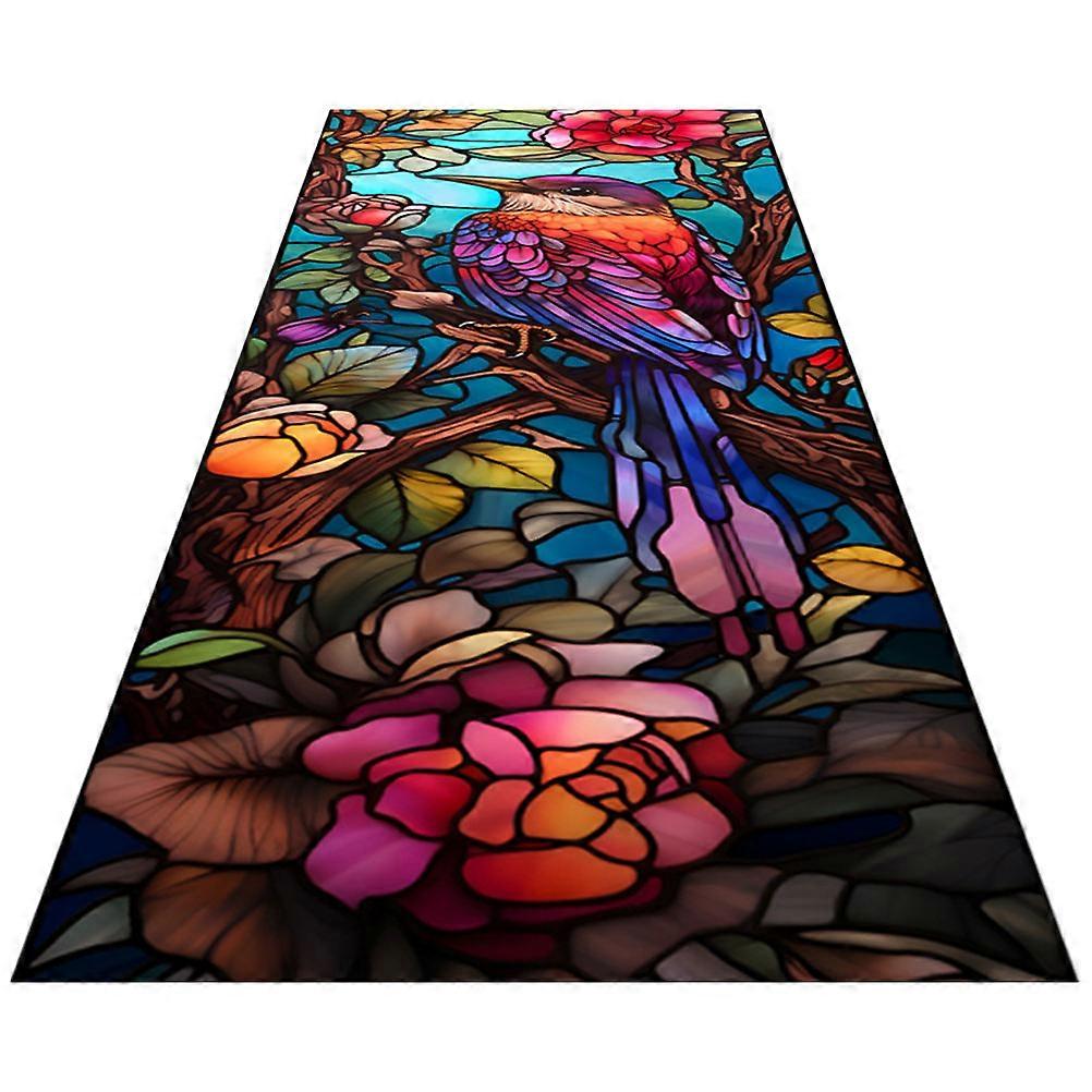 Static Cling Bird Flower Window Film Mosaic Style Light Filter Uv Protection 1Pack