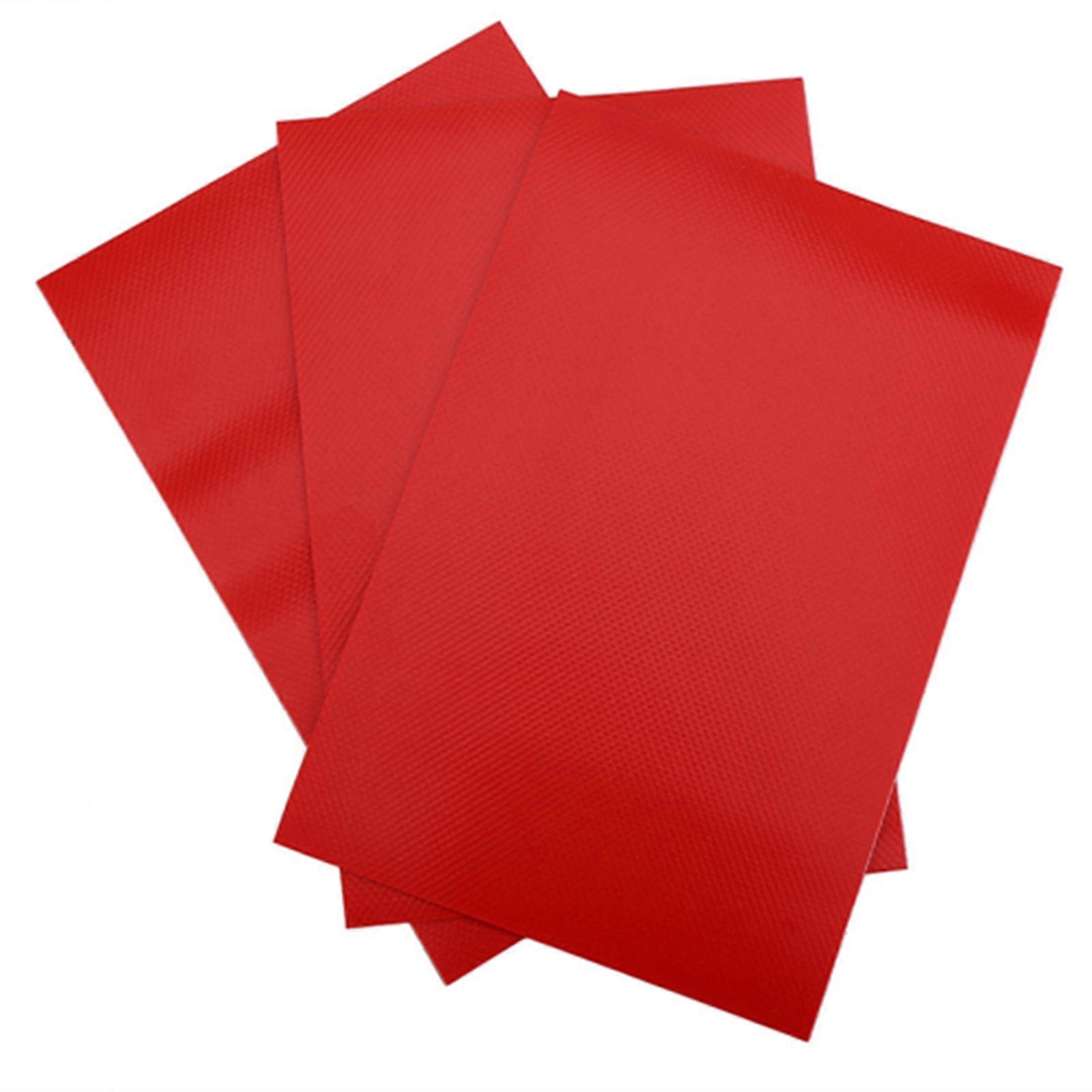 3pcs PVC Repair Patches Kit Set for Inflatable Raft Boat Canoe Kayak (Red)