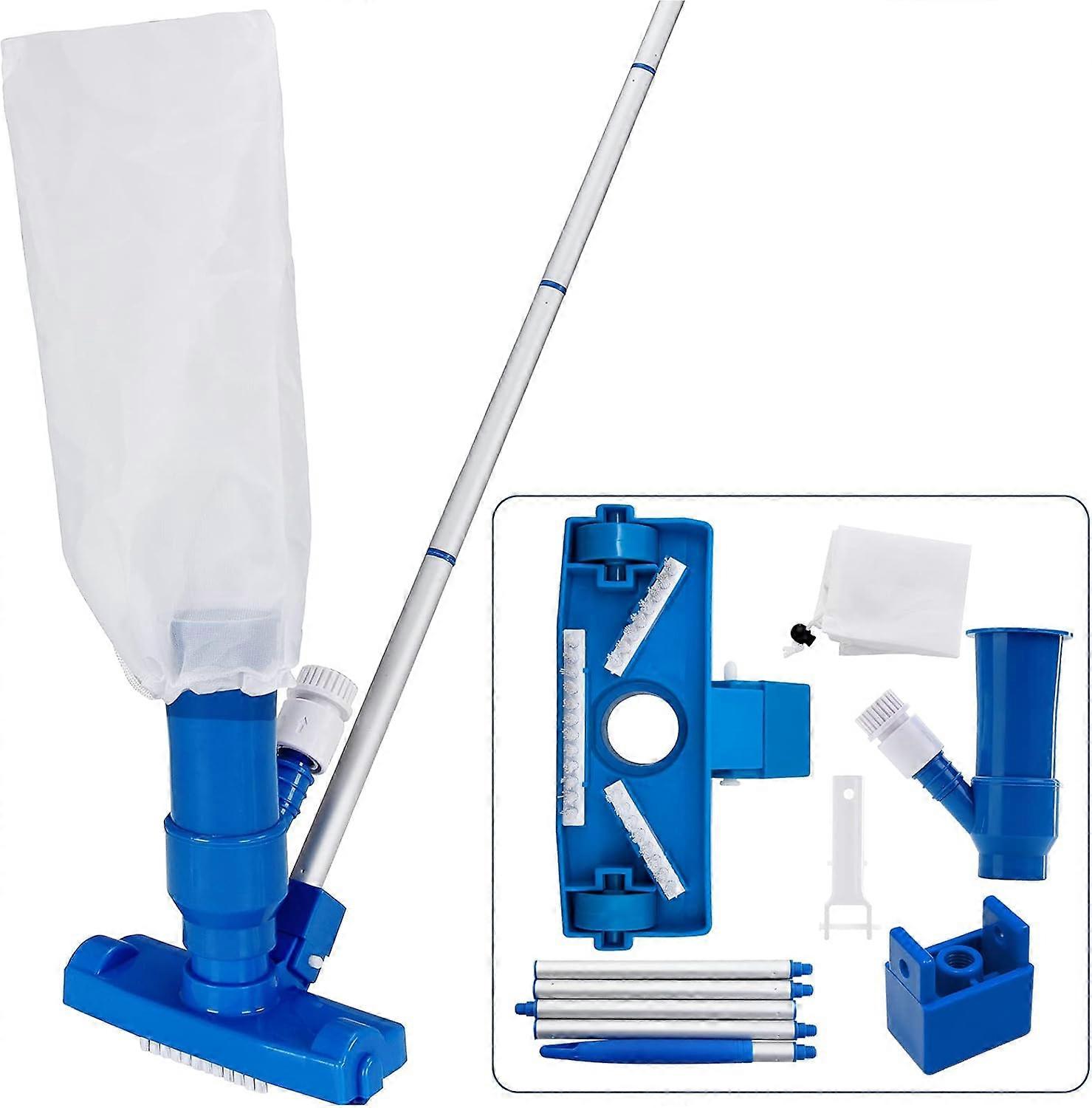 Pool Cleaning Set Floor Suction Waste Collection Container Extendable Variable Rod, Swimming Pool Maintenance Cleaning (AAA)