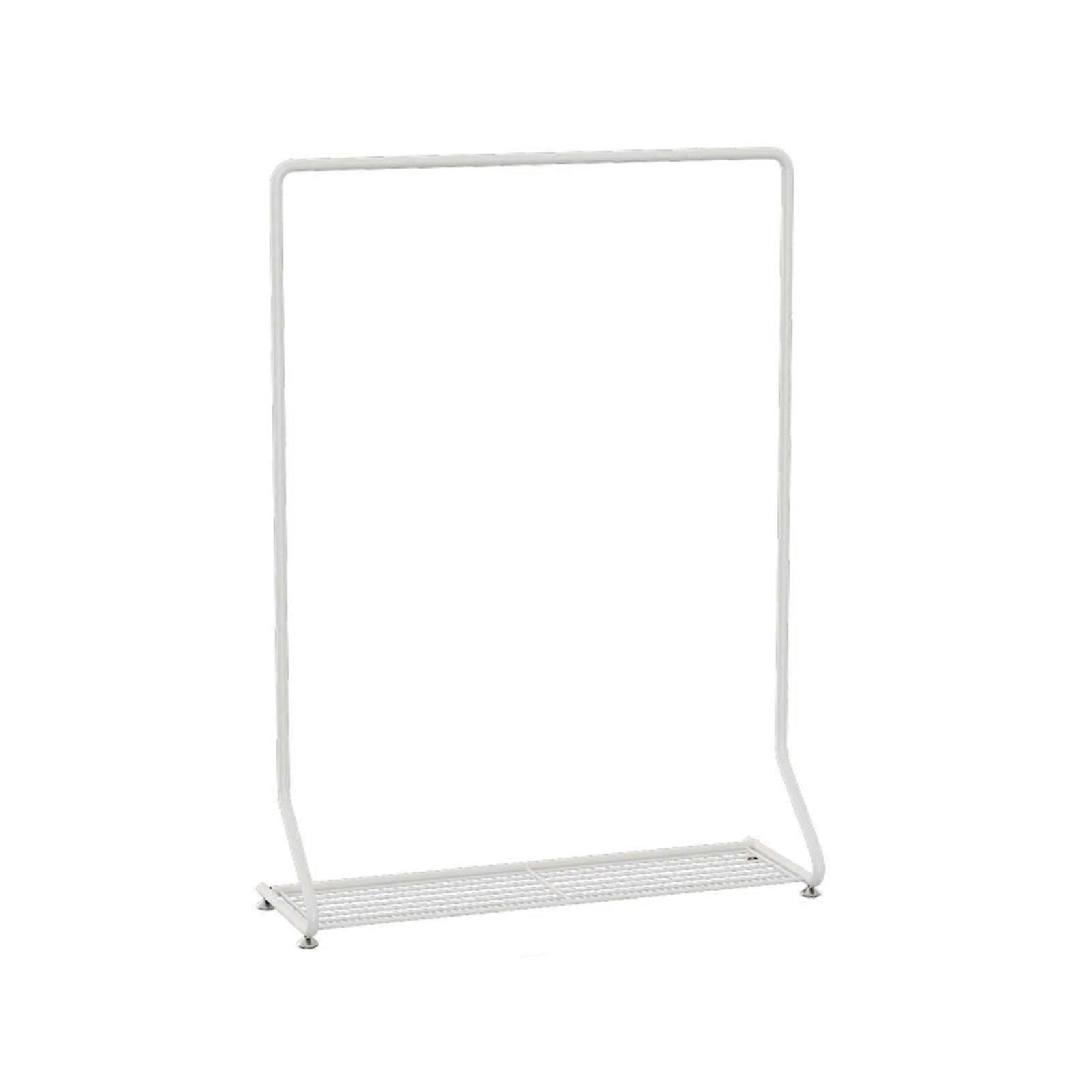 Clothes hanger, display stand with iron frame and 1 metal storage shelf, clothes rail with a rail, living room, bedroom (W* 120CM)