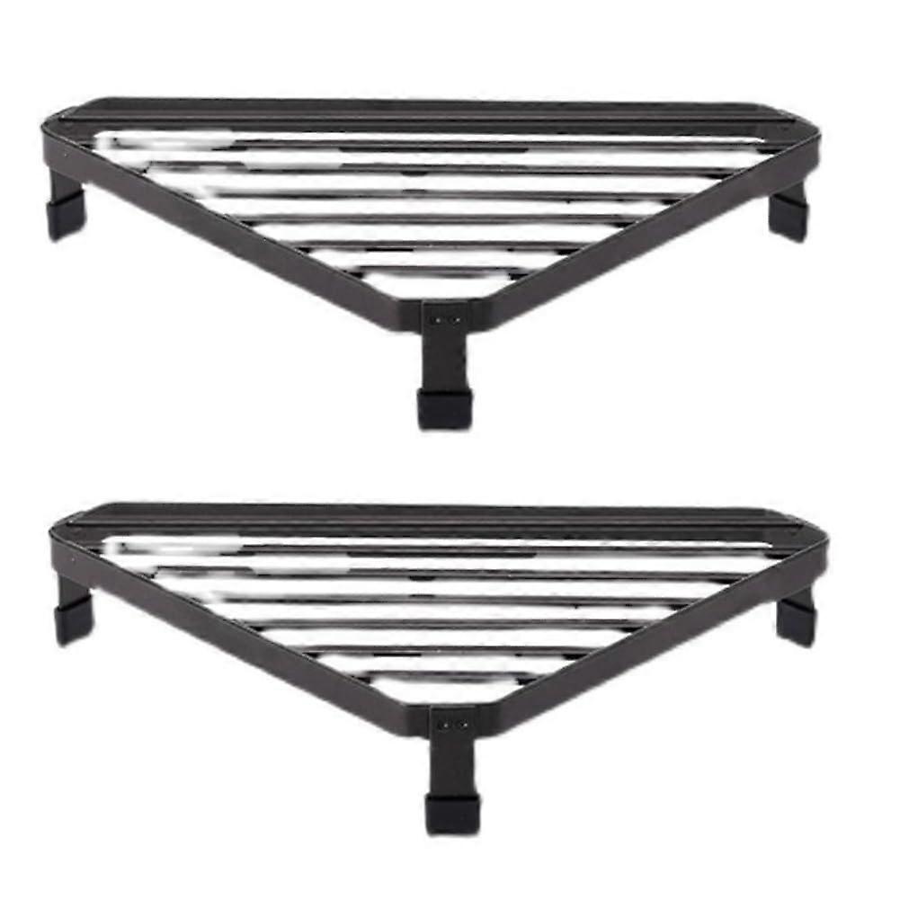 Wrought iron corner frame, triangular frame, pot rack, corner table, antiburning, black
