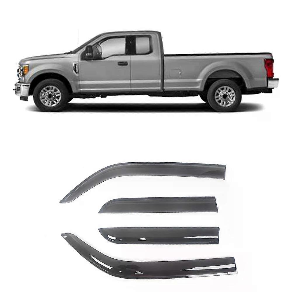 מגני גשם מגן חלון מתאימים עבור FORD F-250 F-350 F-450 F-550 Super Duty מונית מורחבת 2017-2025 מסיטי רוח דלתות
