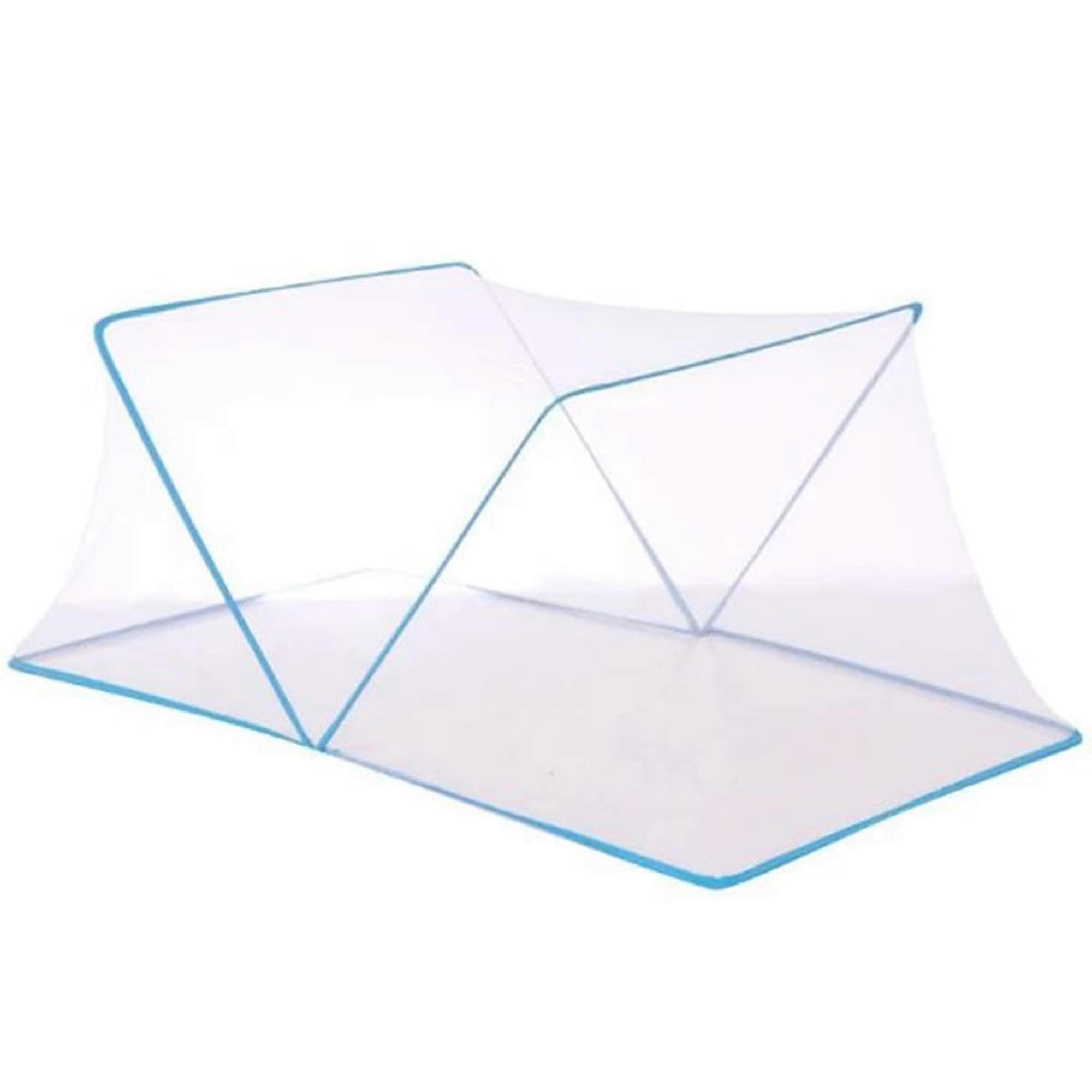Mosquito Net for Outdoor Camping and Travel, Foldable Breathable Canopy 190x130x80cm for Babies and Adults in Blue