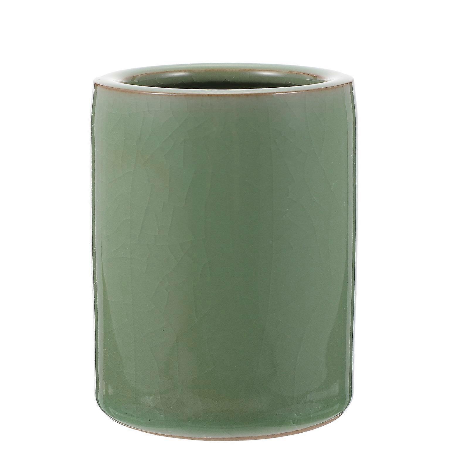 デスクトップ鉛筆収納用1個のエレガントなセラミックペンホルダー