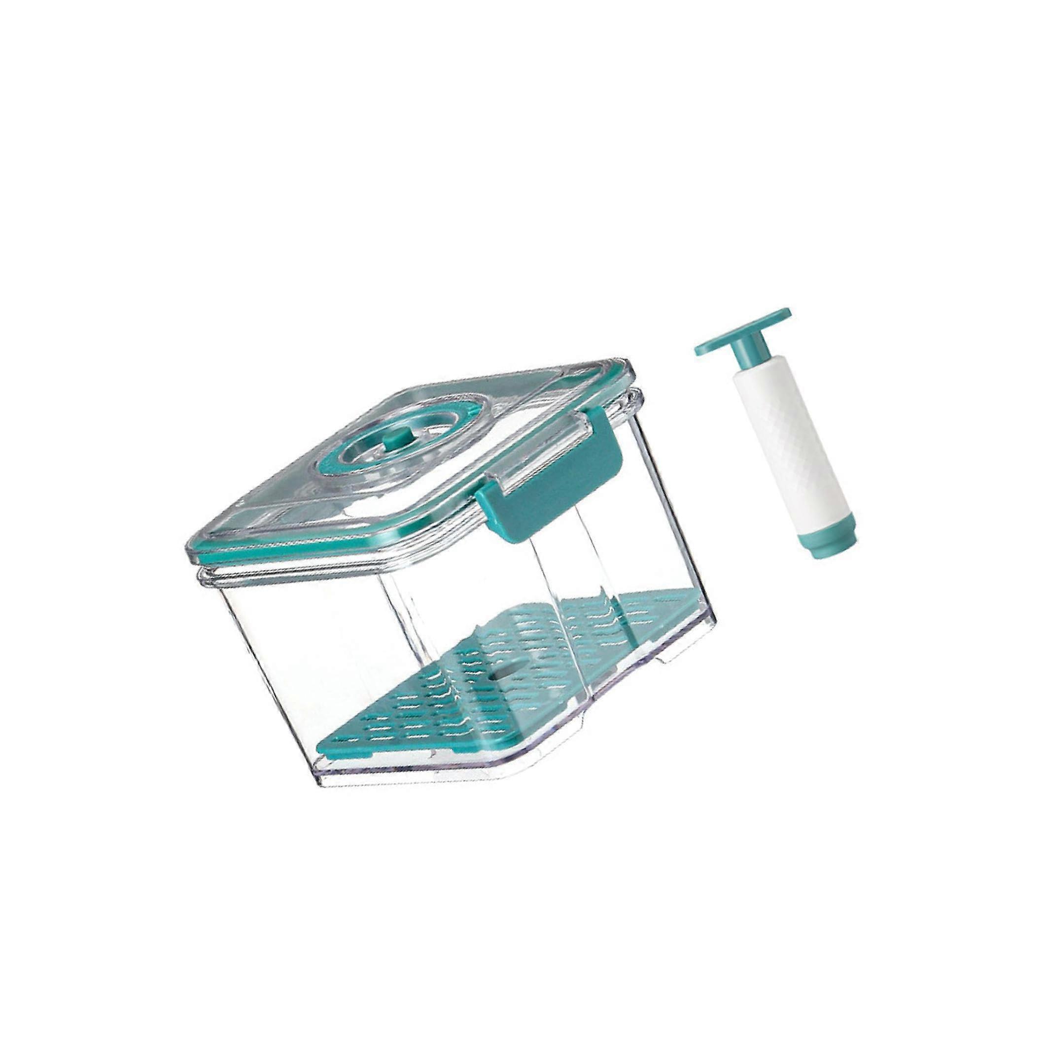 Practical food storage solution, vacuum sealer, rectangular organizer, green 1.5L, 1.5L 2.5L