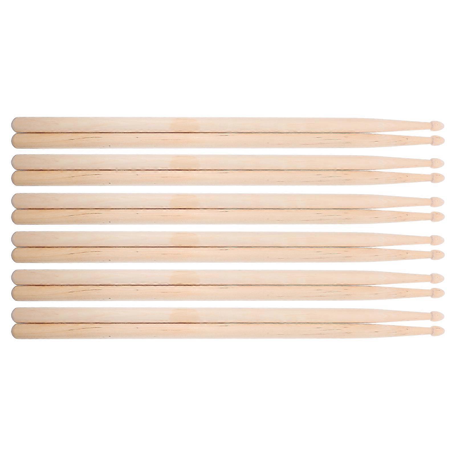 Wood Percussion Sticks for Music Practice and Performance 5A Style Durable 40.00X1.50X1.50cm 6 Pairs