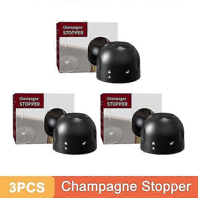 3pcs Reusable Wine Bottle Stoppers Champagne Sealer Cap Set Leak-proof Preserver for Wine Plug Tools