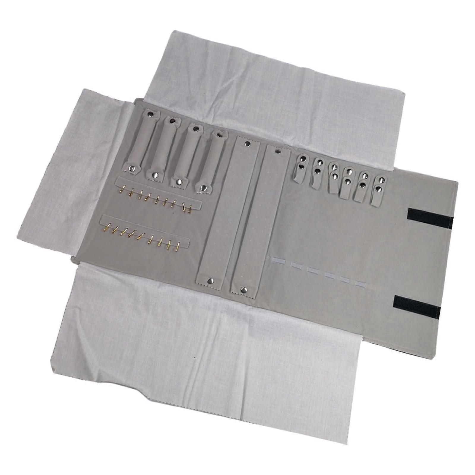 Multipurpose Jewelry Organizer Roll For Necklaces, Earrings, Rings, Bracelets - Space-Saving Design, Durable Fabric