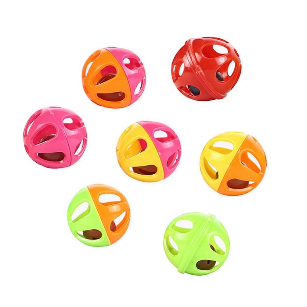 50 Pieces Cat Bell Balls Interactive Creative Toys for Cats and Small Pets Promotes Exercise and Movement Random Color Selection Random Color