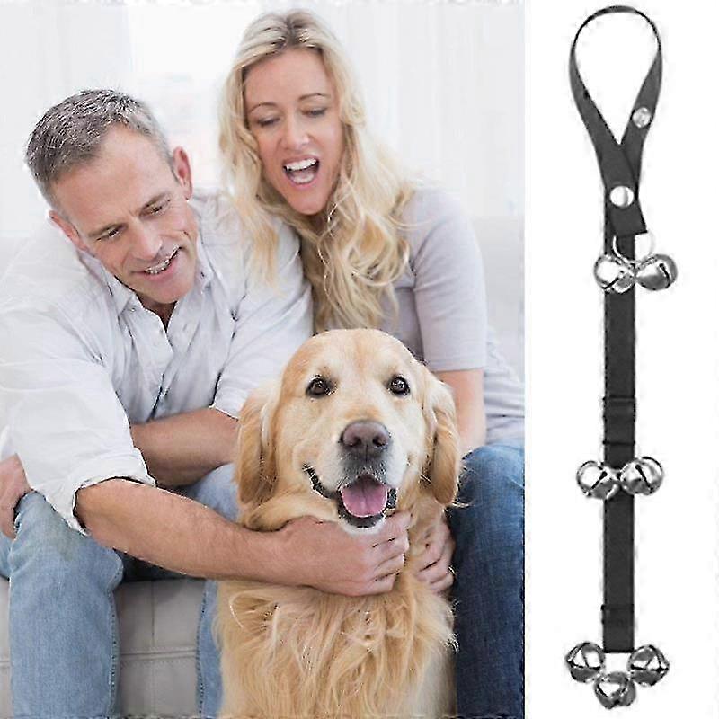 7 Count Bell Adjustable Dog Doorbell for Dog Training and Training Clicker Silver