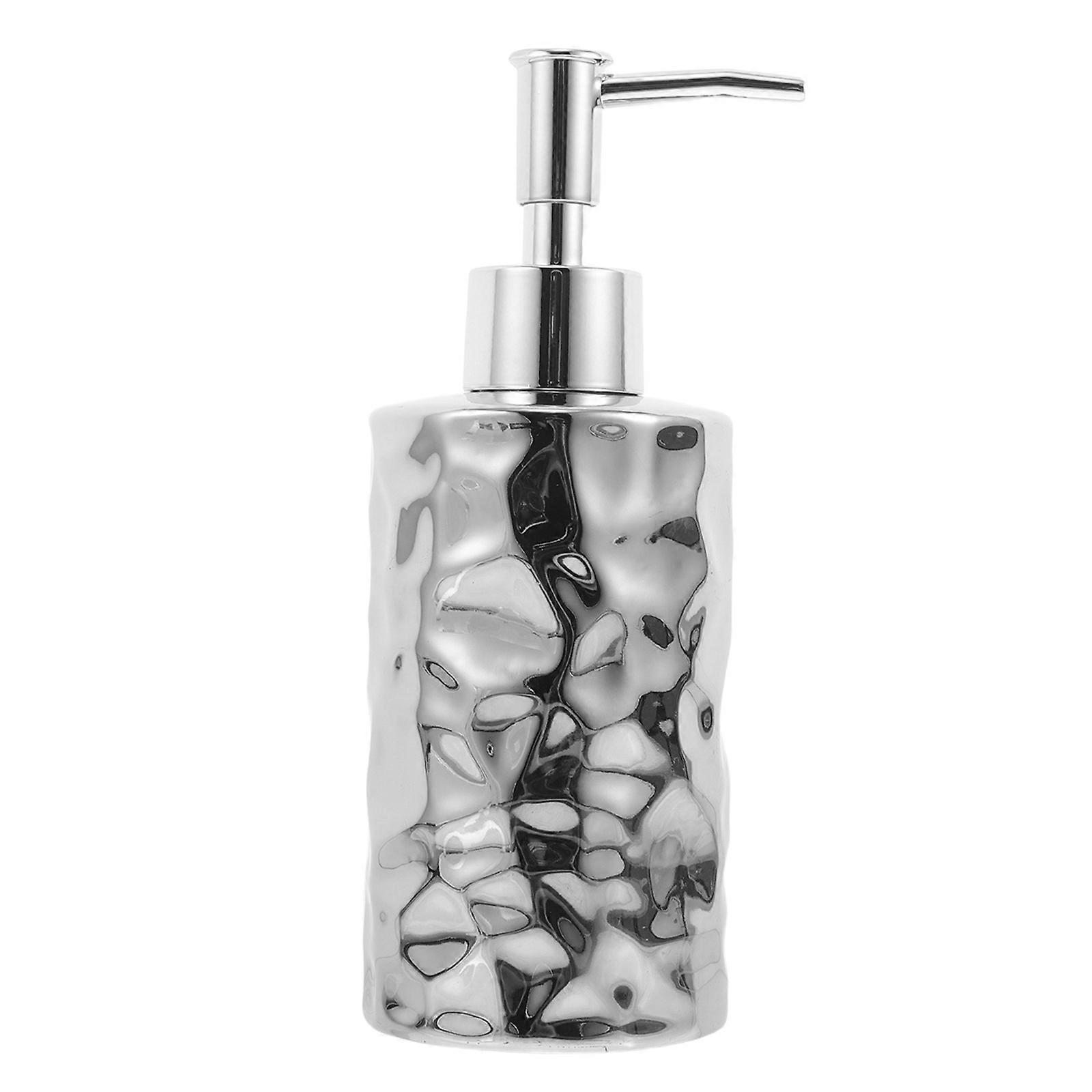 Bathroom Soap Dispensers Hand Soap Dispenser 280ml Refillable For Hotel Use Silver 1Pack