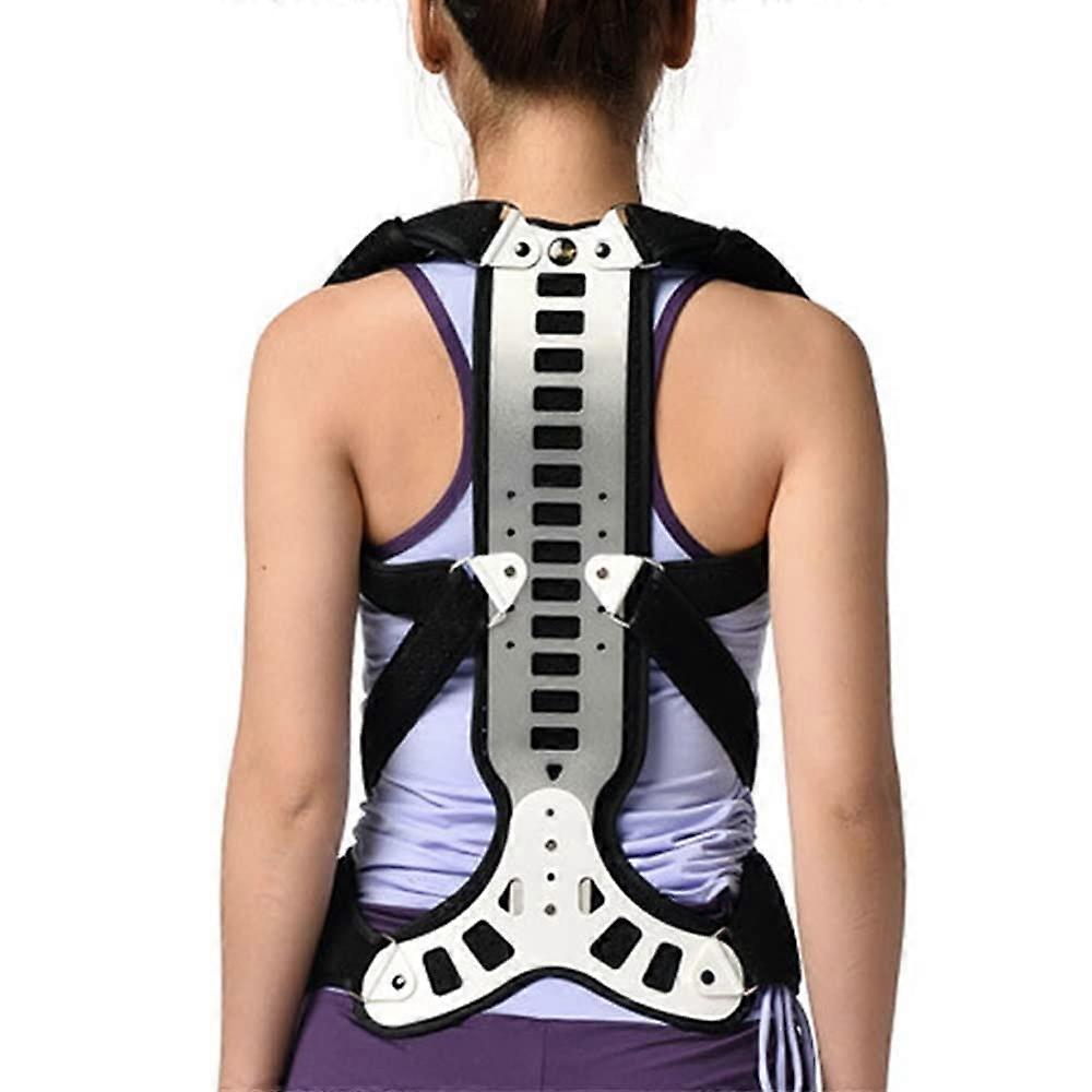 Adjustable Back Support Posture Correction Trainer for Scoliosis Humpback, Black, Size L, Spine Support for Men and Women