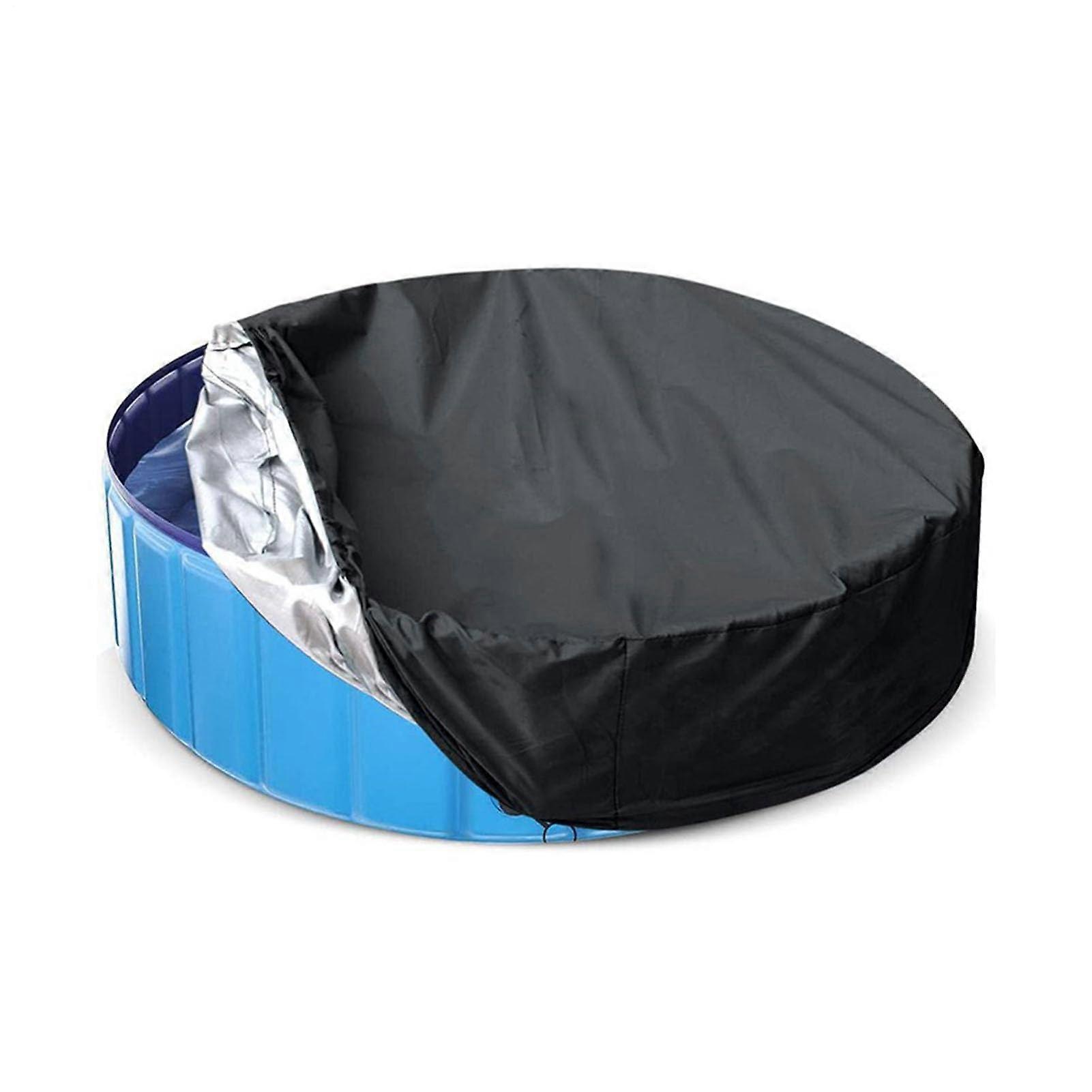 Pool Cover for Dogs, Round Foldable Cover for Dog Pool, Waterproof and Durable 162 x 30 cm