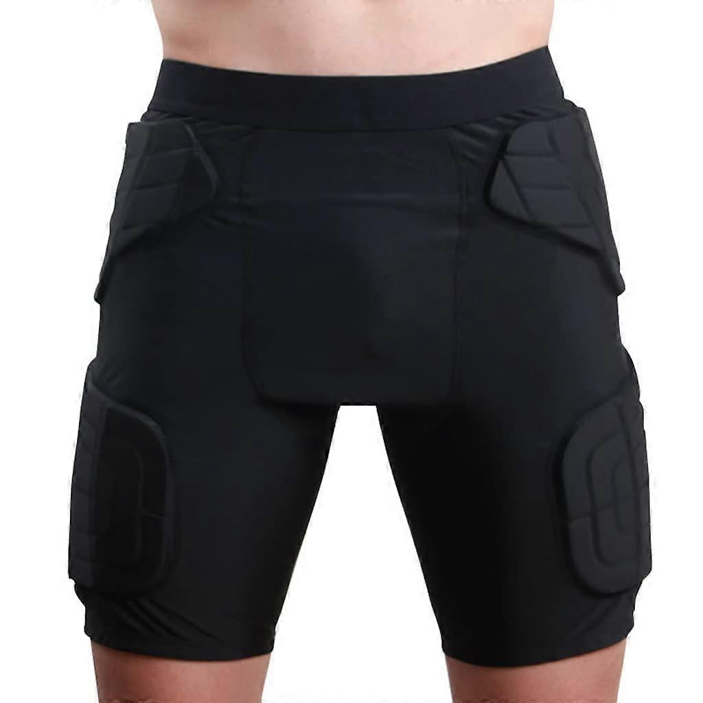 Short rembourré Sous-vêtements de protection pour hanches, coccyx, hanche et cuisse pour ski patin snowboard football, noir