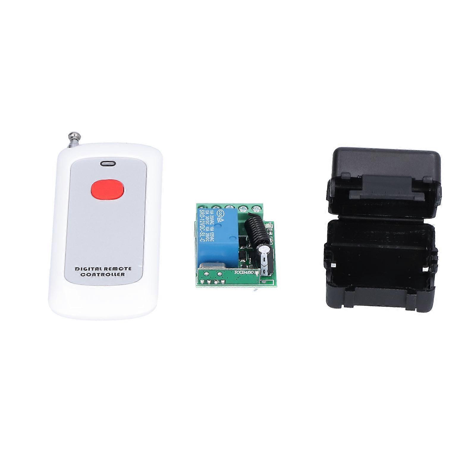 DC 12V Remote Control Switch 1 Way Wireless Long Distance Lamp Controller for Garage
