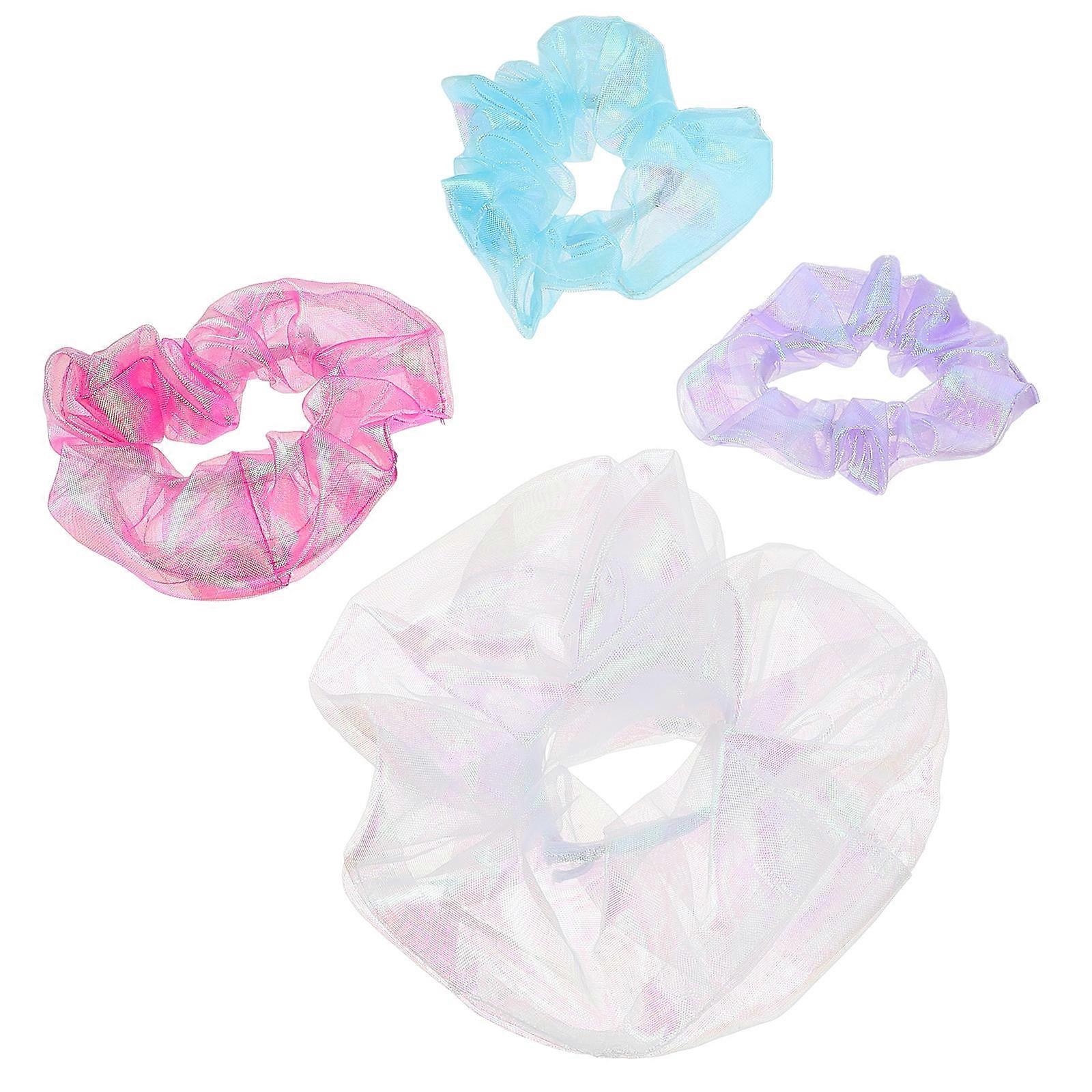 Small Elastic Hair Ties Synthetic Material Fix Hair Housework 4Pcs