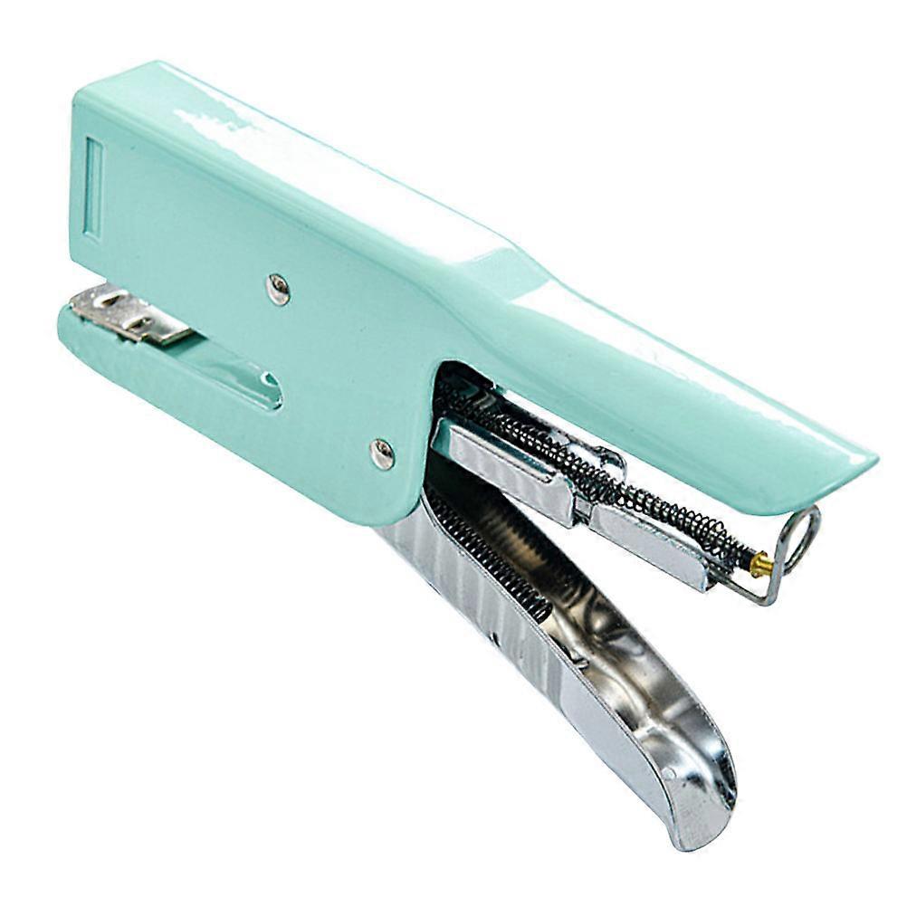 Hand Stapler Pink Macaron Color Streamlined Design Easy to Use For Books Office Supplies 16.80X9.00X2.30CM 1Pcs