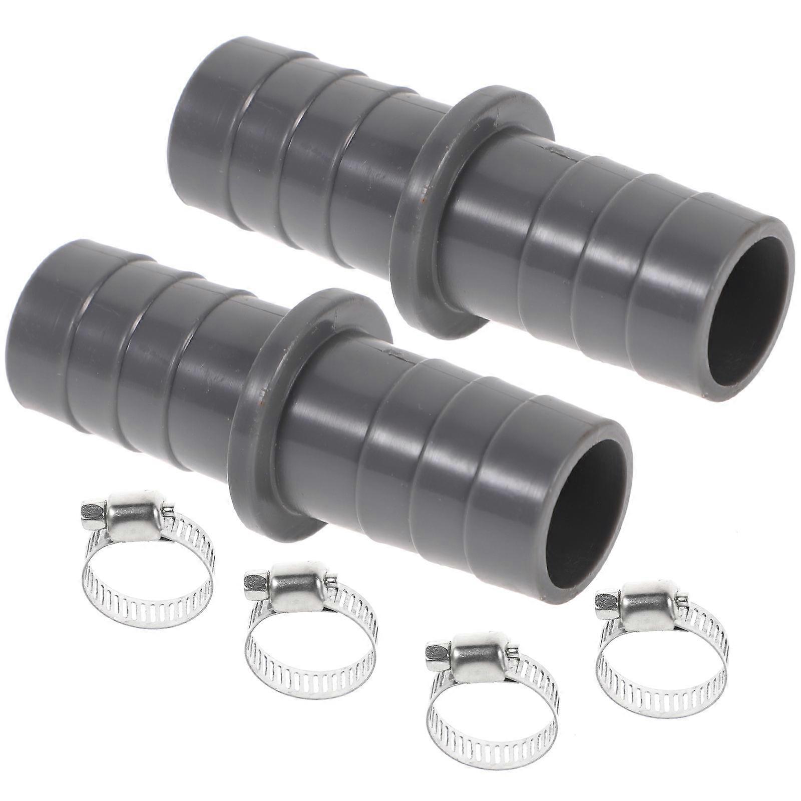 Water Hose Extension Adapter 2 Sets for Washing Machine Dishwasher Drain Connector with Clamps Durable Secure Fit Drain Pipe