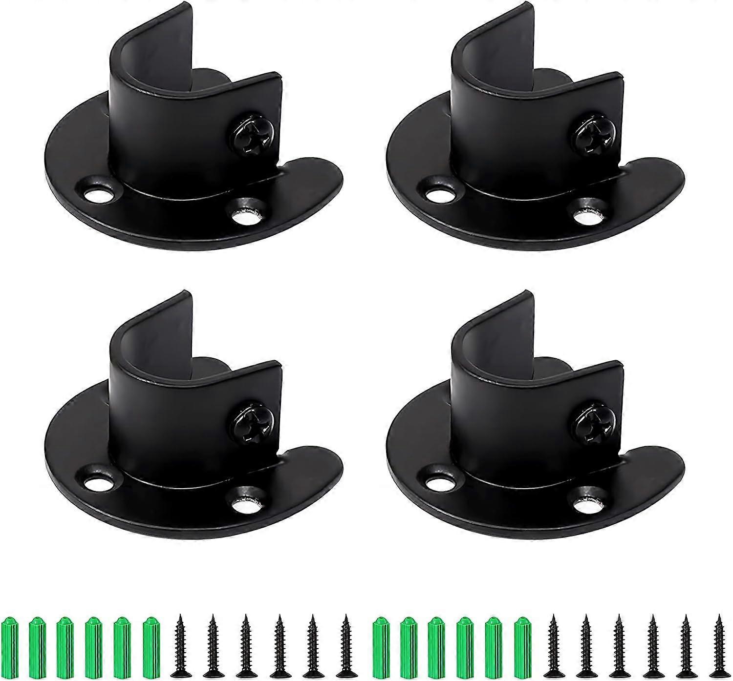 4Stuks U-vormige flensstangbeugels RVS staafhouder