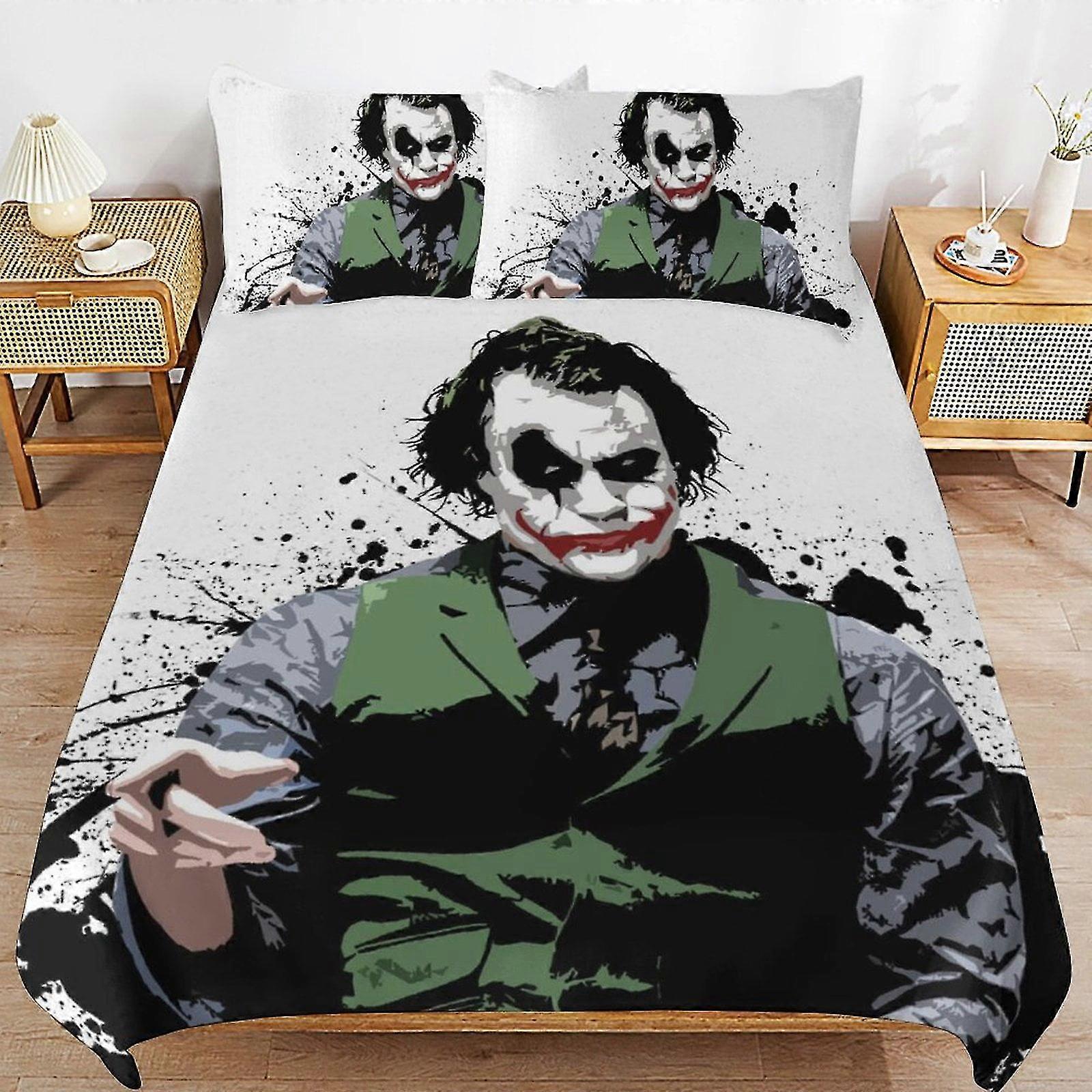 Conjunto de Cama de Desenho Animado Fofo com Impressão 3D, Decoração de Quarto Leve, 1 Capa de Edredom e 2 Travesseiros para Crianças 86x70