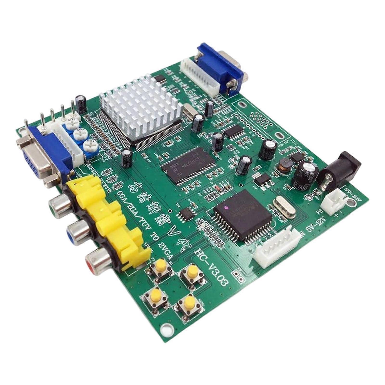 High Resolution Video Converter Board For Gaming Systems Featuring Adjustable Clamp Function And Menu Operation Controls Multicolor