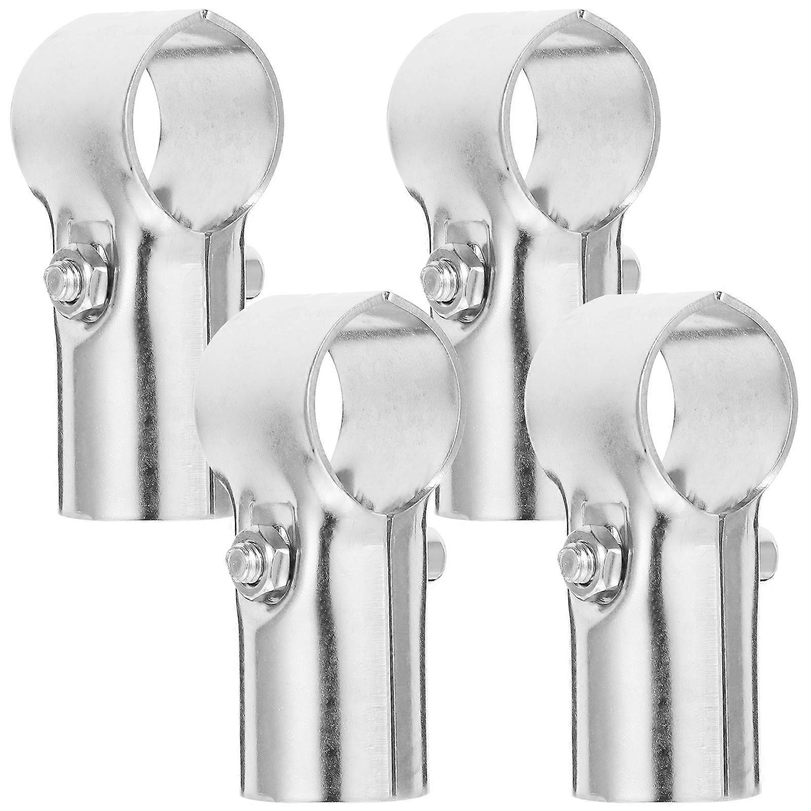 4pcs Stainless Steel Chain Link Fence Clamp Connectors for End Rails