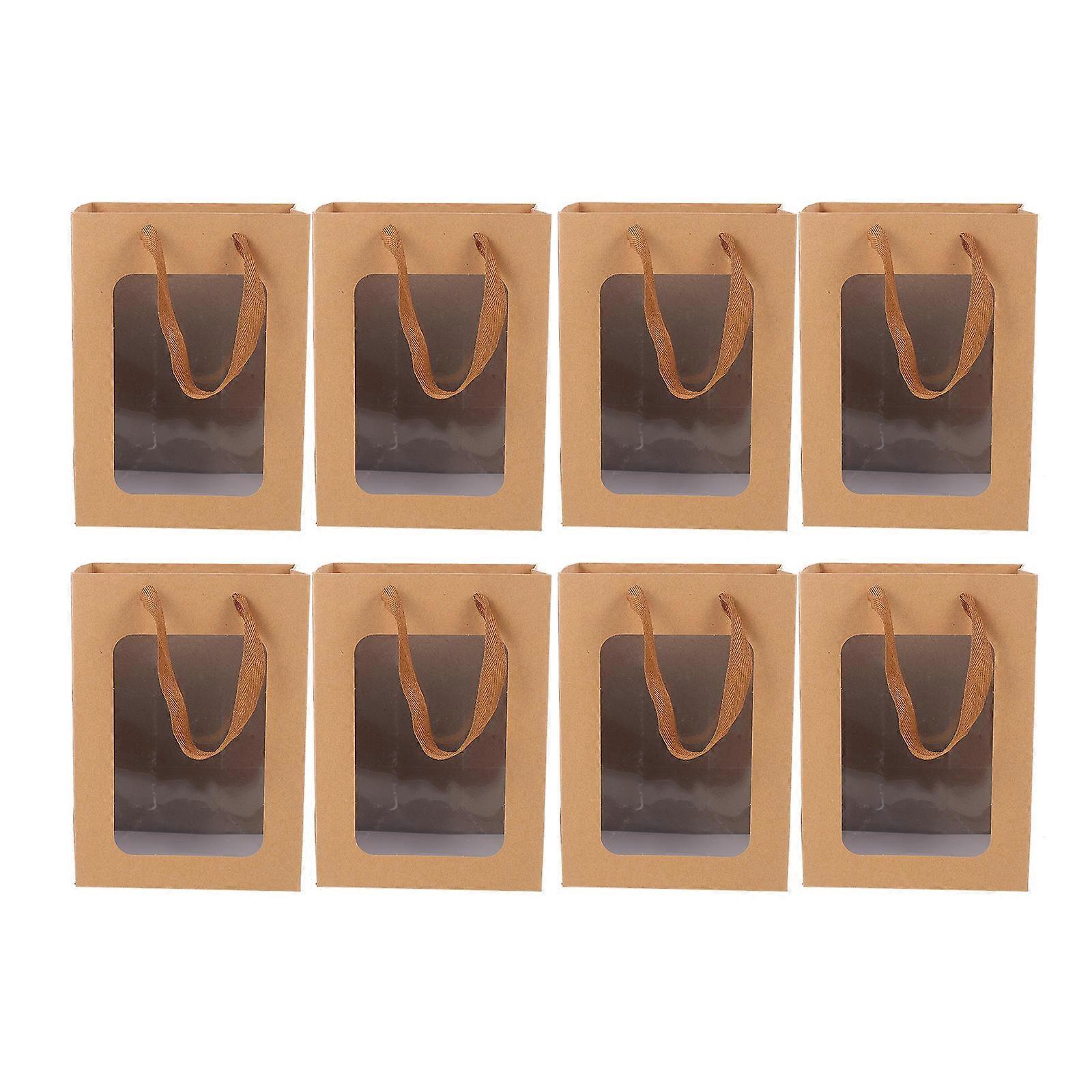 10pcs Paper Bags with Clear Window for Party Favors, Candy Storage and Gift Wrapping – Chic and Practical for Any Occasion