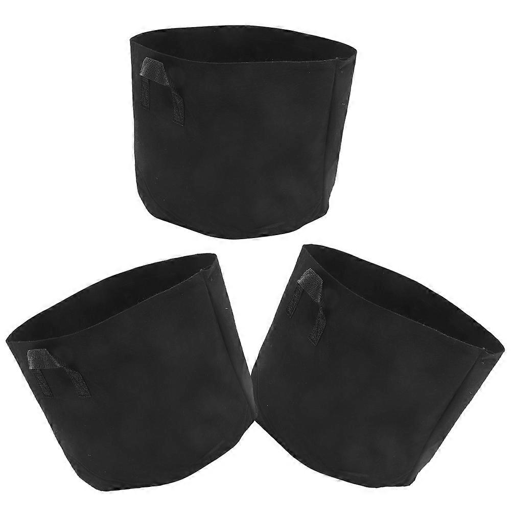 Black Nonwoven Fabric Plant Grow Bags for Healthy Root Formation and Daily Use 3Pcs Portable Planter Bags