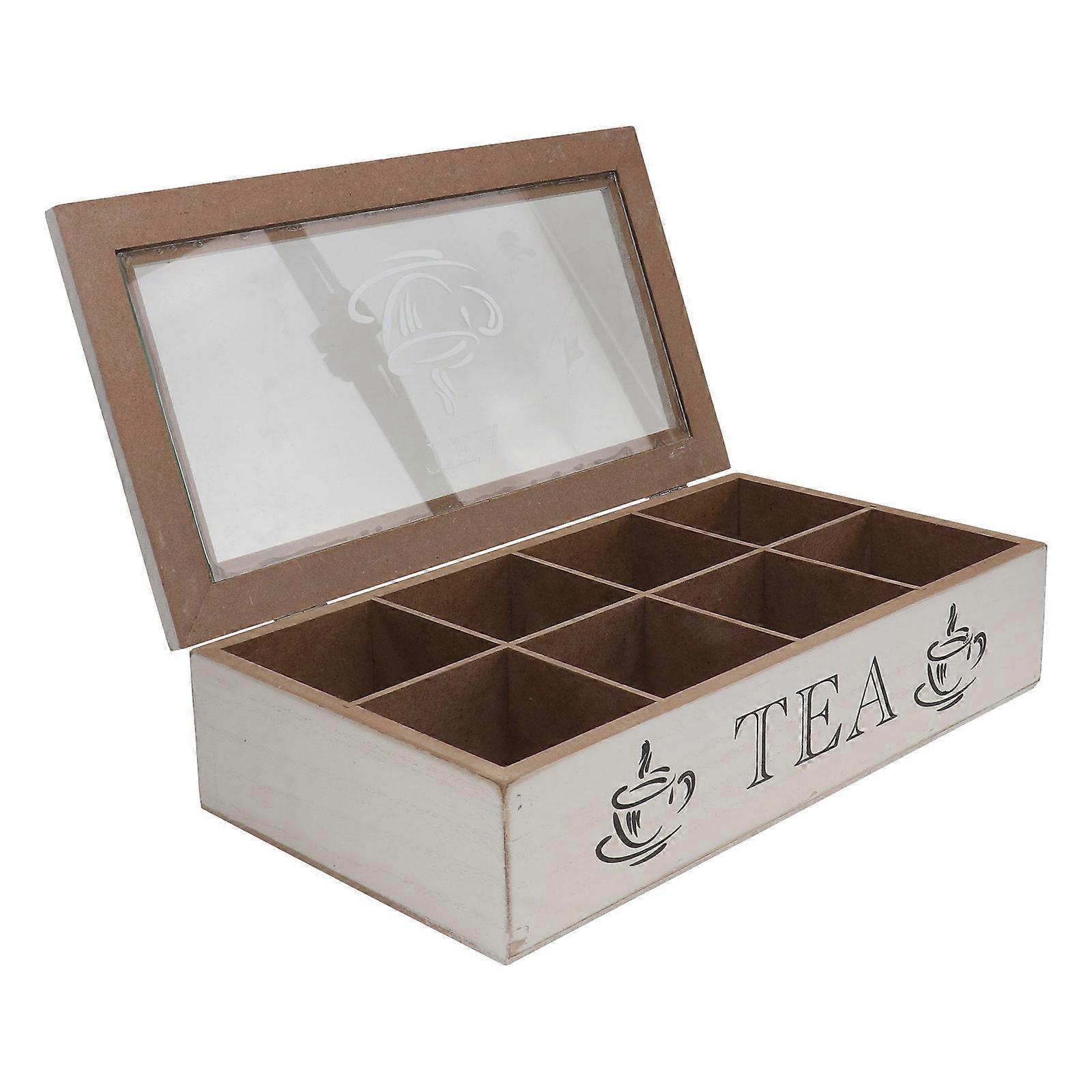 Multi-Function Storage Box Wooden Organizer Home Supply Grey 24X15.5Cm Storage 1Pack