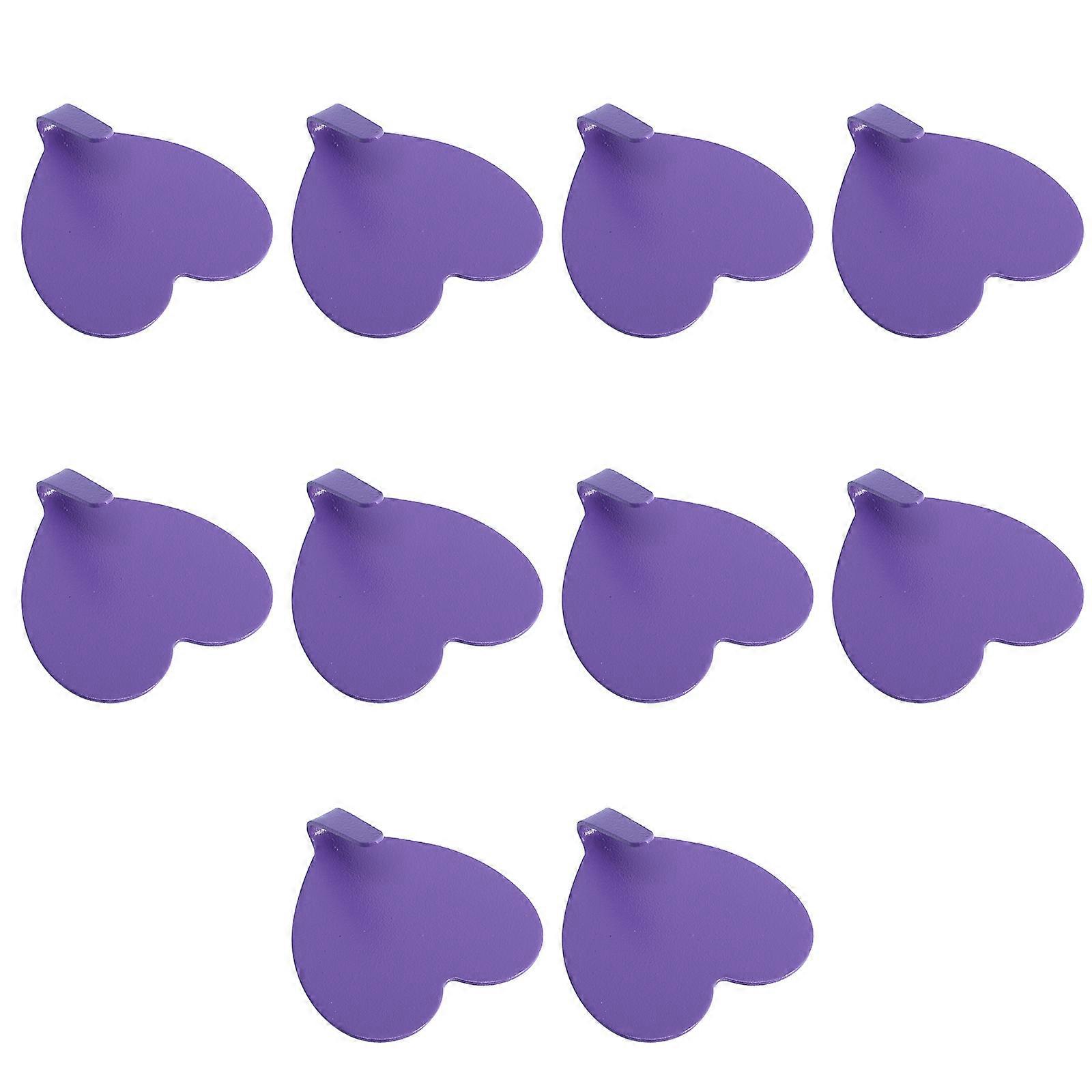 10pcs Self Adhesive Heart Shaped Iron Hooks for Coats, Bags & Towels – Easy Installation, Decorative & Practical Home Use
