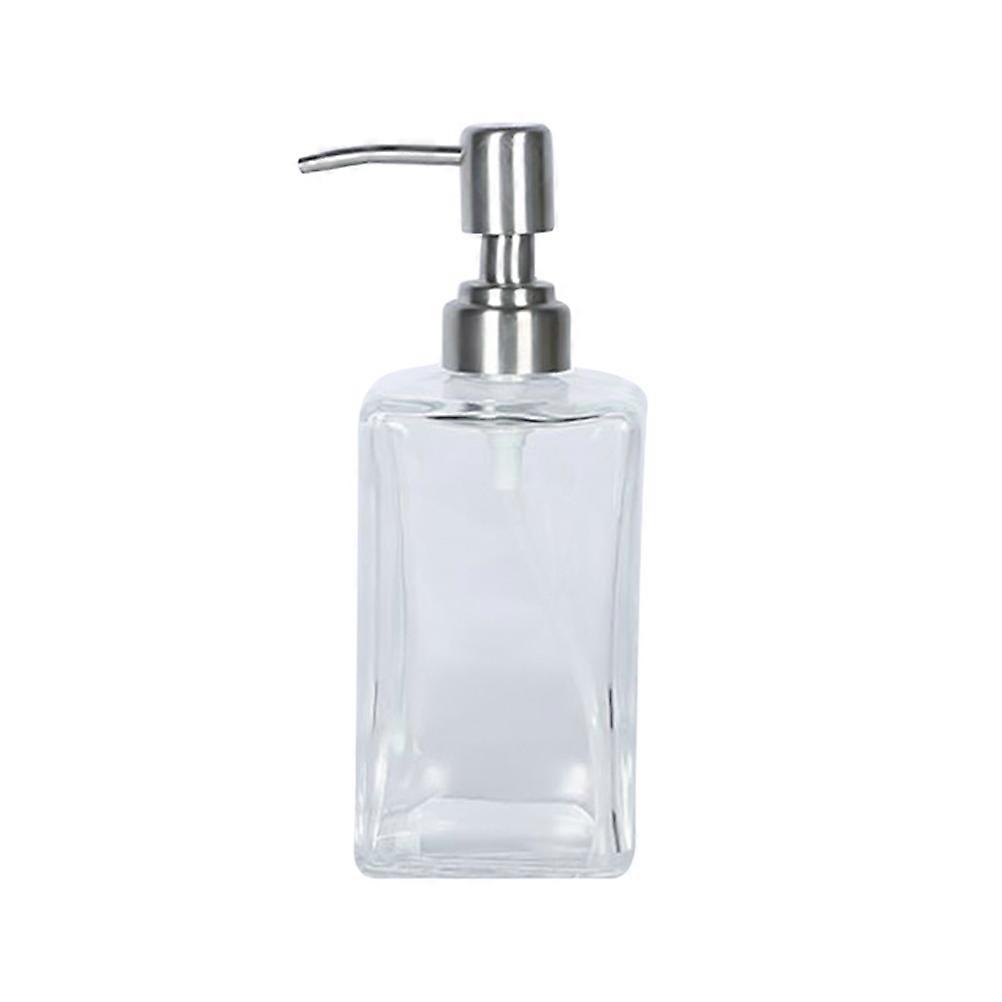 Transparent Glass Pump Bottle for Safe Liquid Storage Refillable and Reusable 500ml