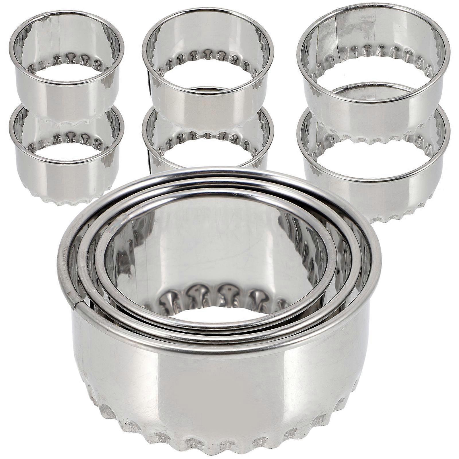 Convenient Dumpling Skin Maker Ergonomic Wrapper Mold Silver 8x8cm Biscuit Making 9Pcs