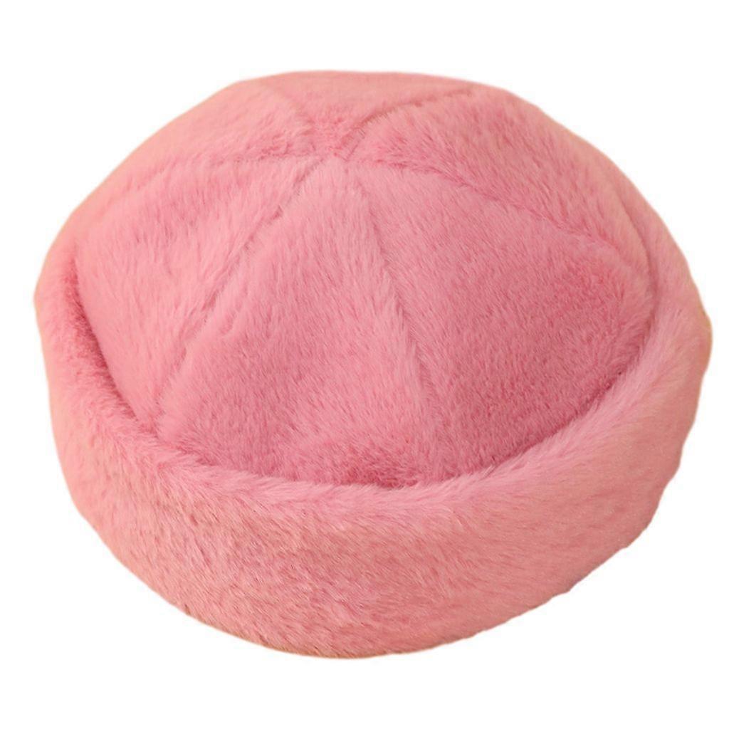 Furry Adjustable Beanie Hat Sailor Hat Cuffed Skullcap for Outdoor Leisure