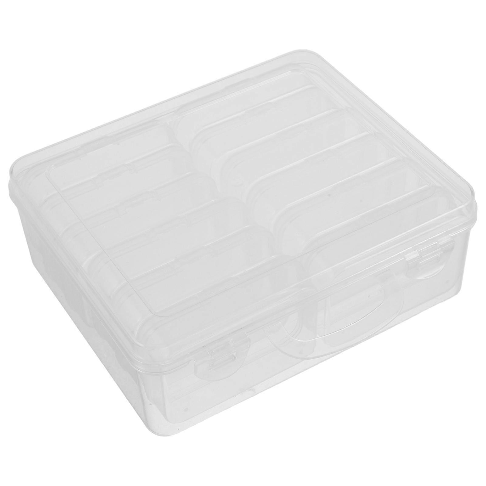 Plastic Multi-Purpose Storage Box Transparent Material Rectangular Shape Modern Design Home Use Display Women Craft Enthusiasts 1Set