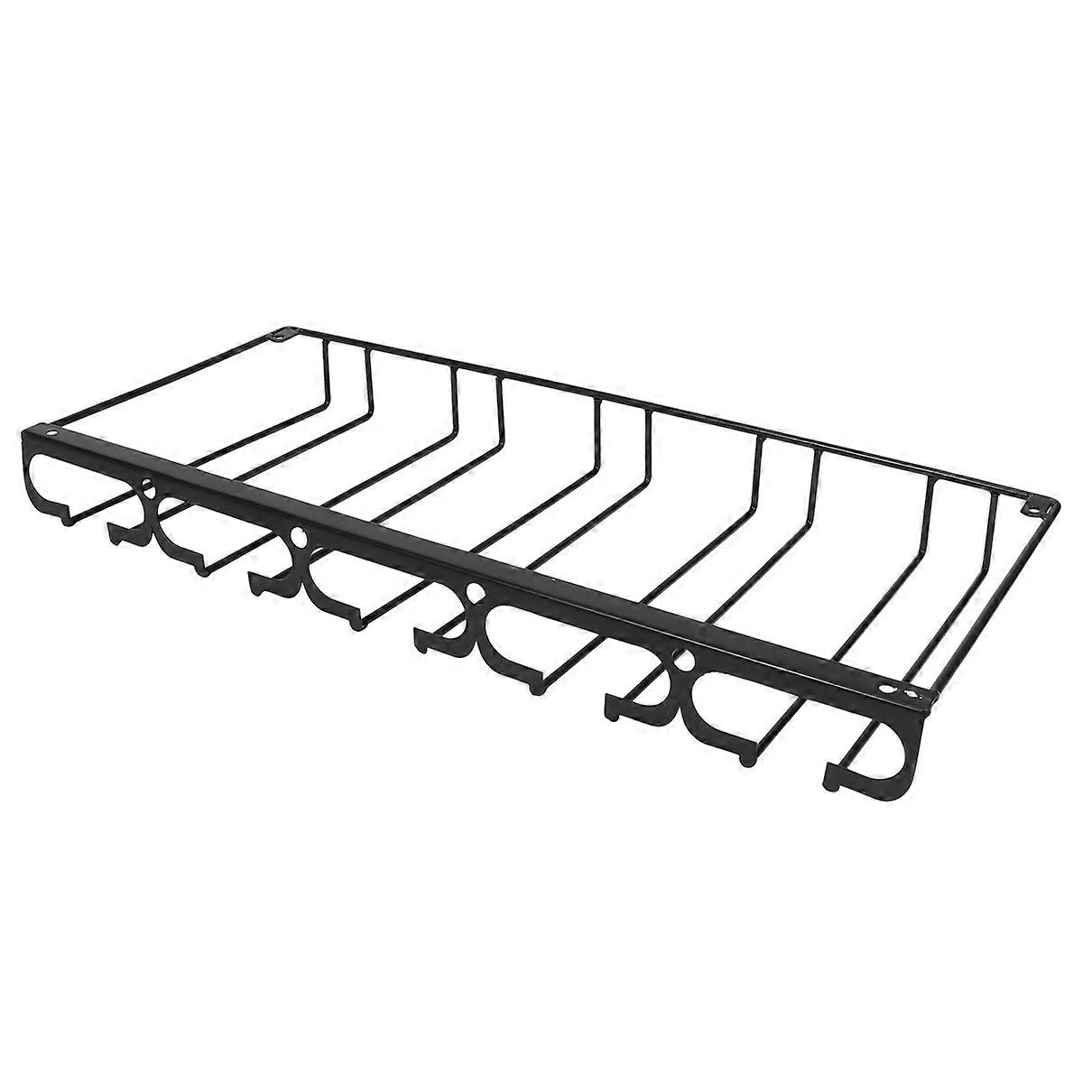 Iron Craft Wine Glass Hanger Upside Down Goblet Rack Shelf for Bar, Kitchen, or Restaurant Display