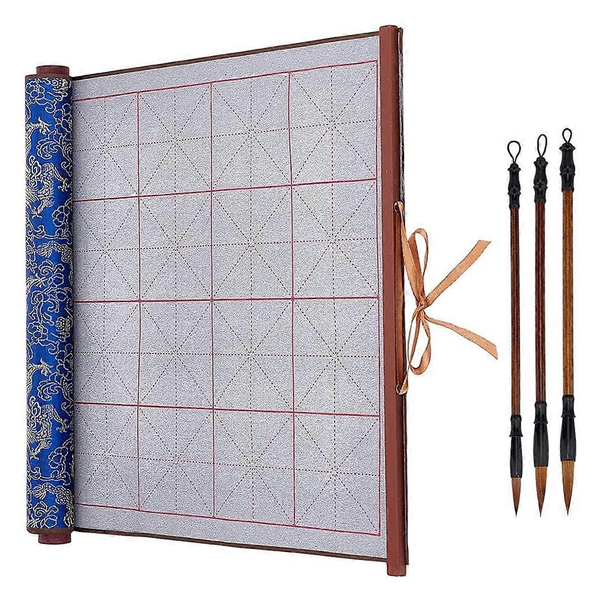 Conjunto de 1 pano mágico para escrita com água reutilizável, caligrafia chinesa sem tinta